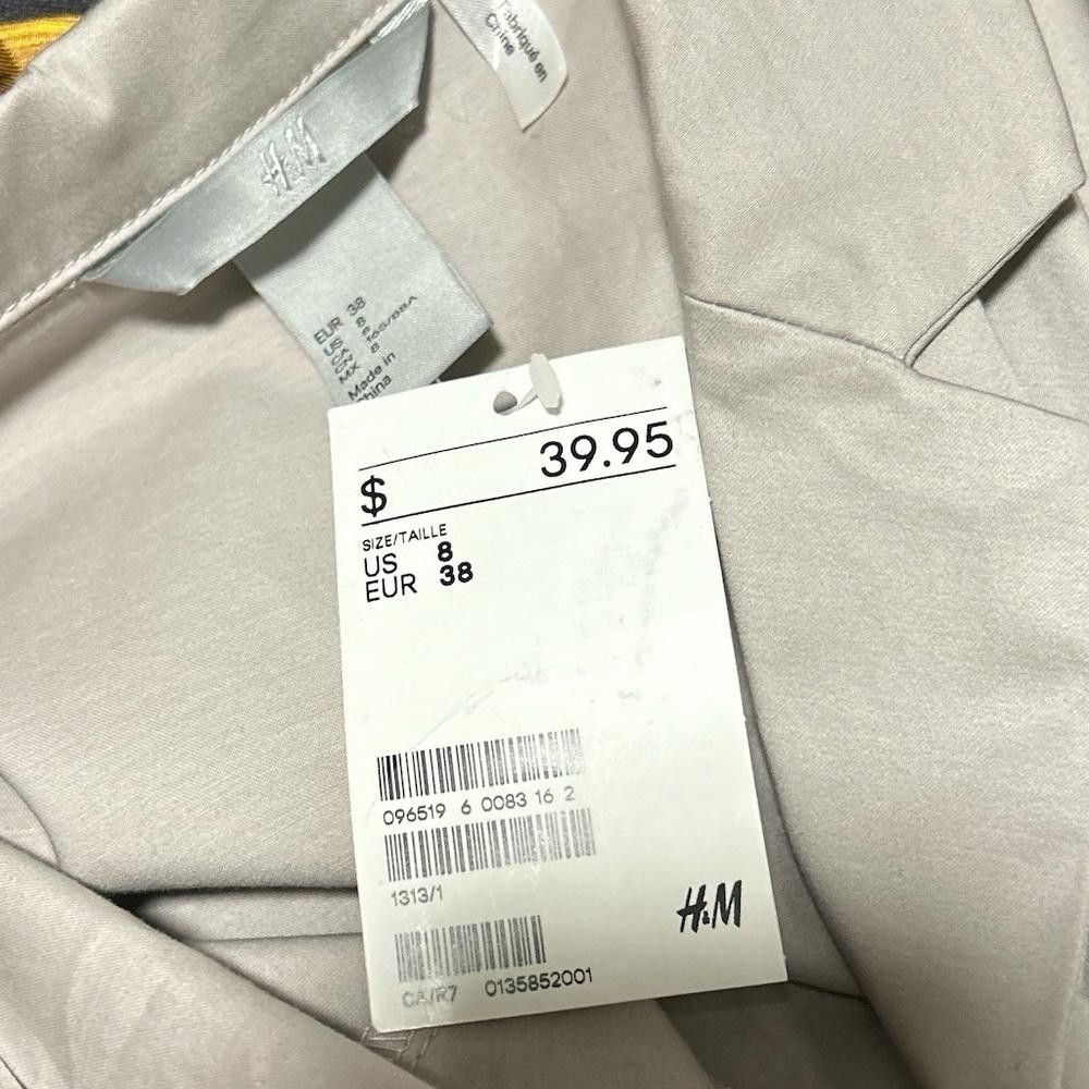 H&M BNWT H&M Beige Button-Down Belted Dress - Size 38 Size M / US 6-8 / IT 42-44 - 5 Thumbnail