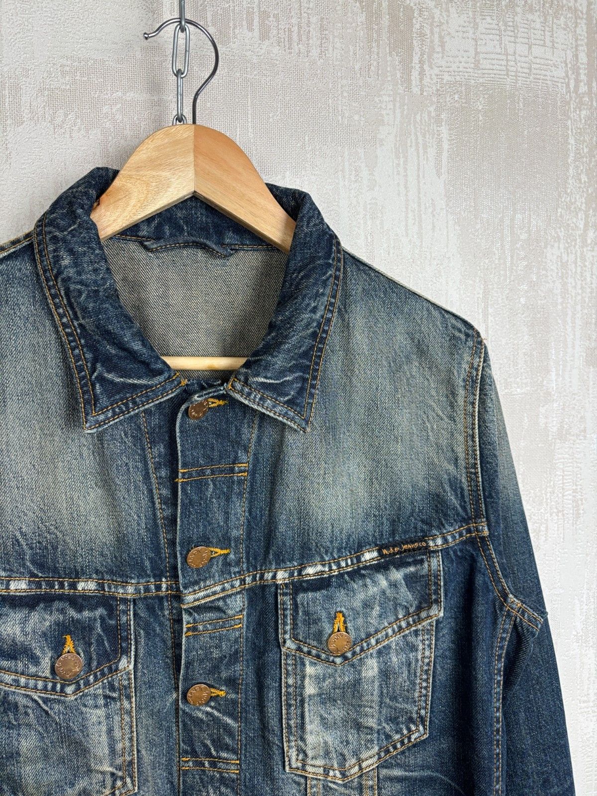 Nudie Jeans Nudie Jeans Terry Organic Sharp Denim Trucker Jacket Size US L / EU 52-54 / 3 - 5 Thumbnail