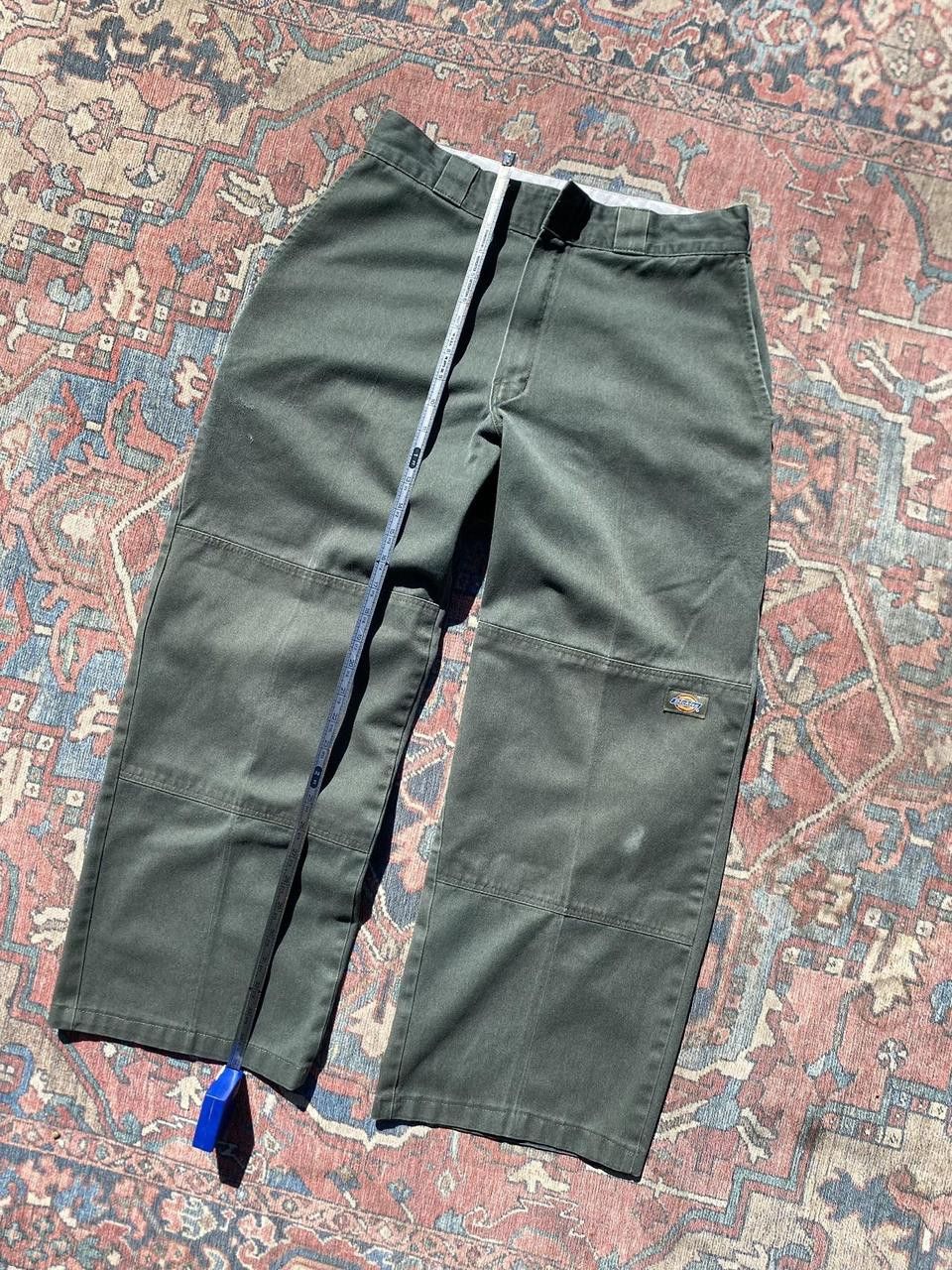 Dickies Vintage 90s Olive Green Dickies Double Knee Work Pants 32x34 Size US 32 / EU 48 - 6 Thumbnail