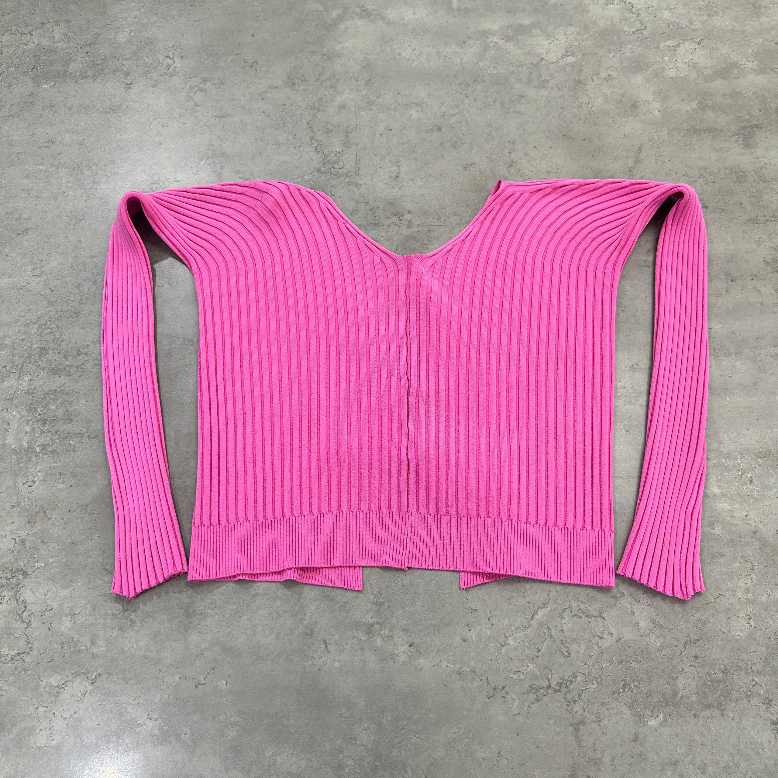 Jacquemus JACQUEMUS Le Maille Pralu Longue Cardigan NEONPINK Size XS / US 0-2 / IT 36-38 - 2 Thumbnail