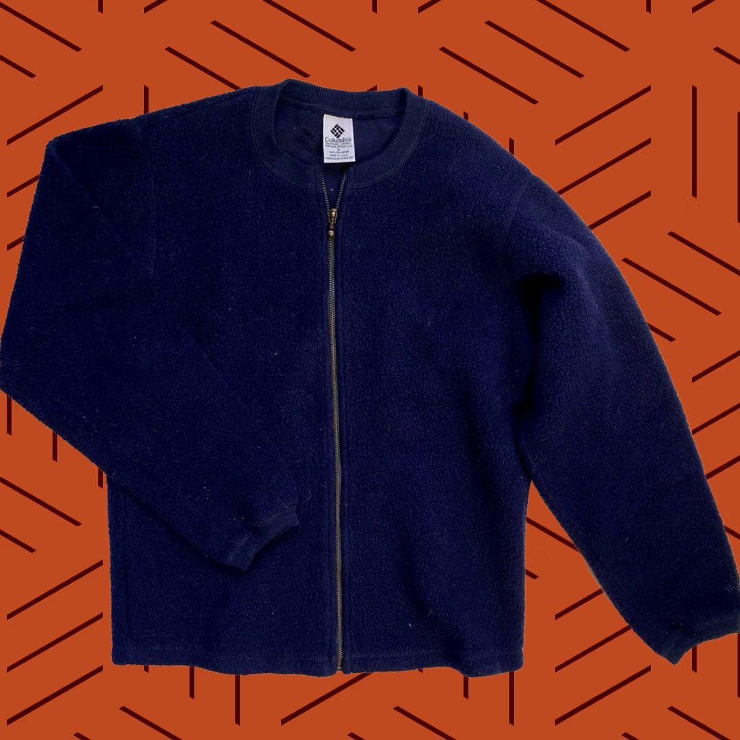 Vintage VINTAGE 90s Columbia Fleece Navy Blue Full Zip Jacket Men’s Small USA / Men’s Small Size US S / EU 44-46 / 1 - 1 Thumbnail