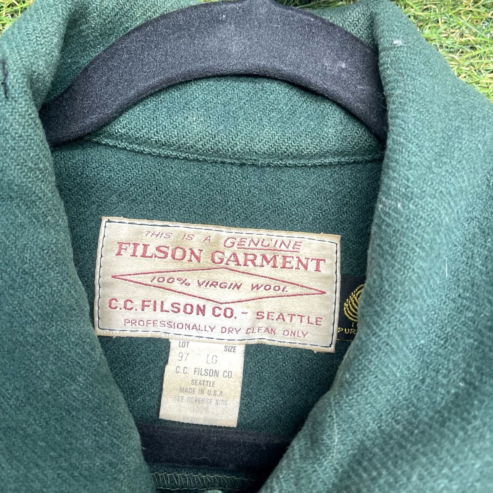 Filson VINTAGE Filson Cruiser Jacket Womens L Green Wool Canvas Button Long Sleeve Regular Coat/Outerwear Size L / US 10 / IT 46 - 3 Thumbnail