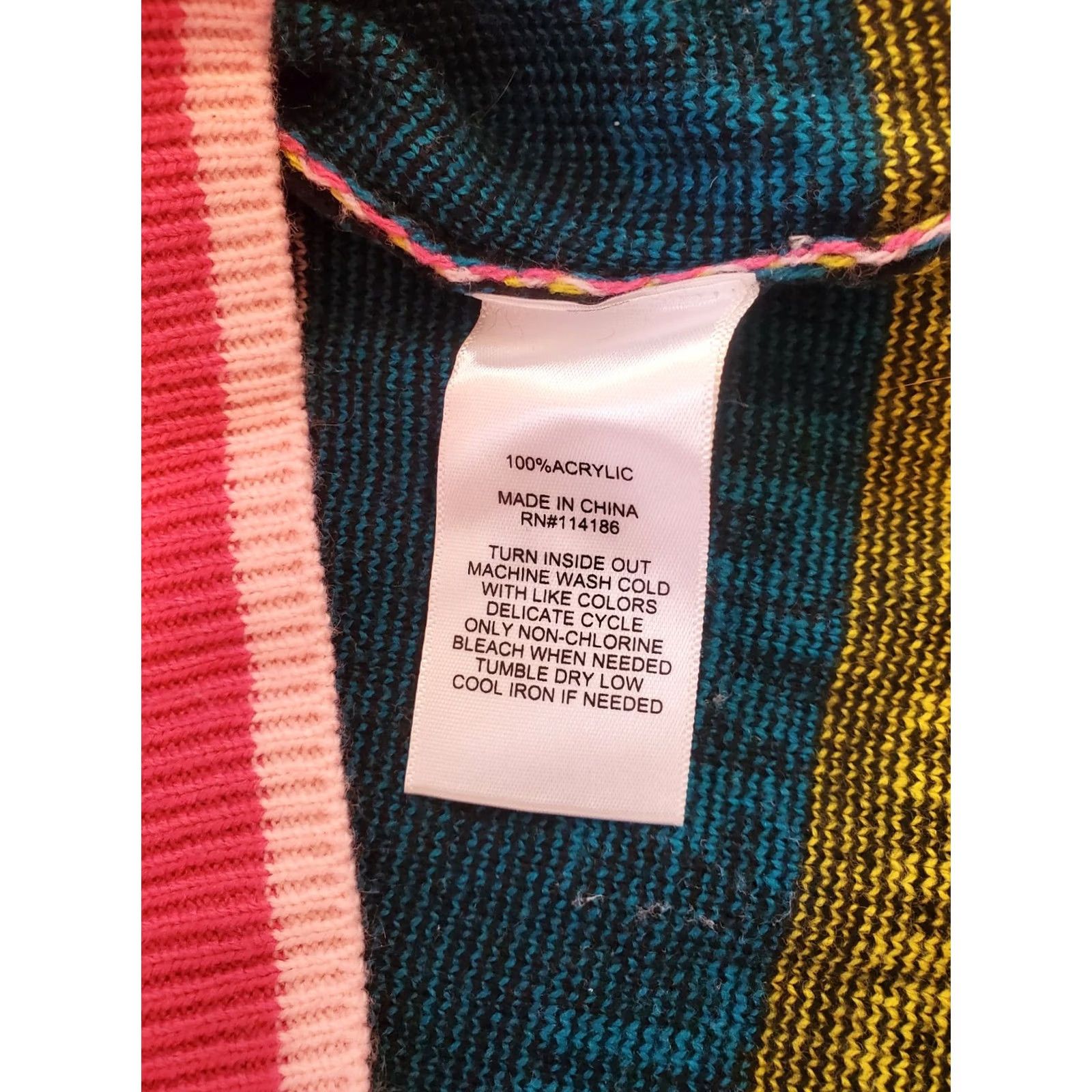 Juicy Couture Juicy Couture Sweater Womens XXL Y2K Rainbow Logo Boxy Knit Pullover Multicolor Size XXL / US 16-18 / IT 52-54 - 5 Thumbnail