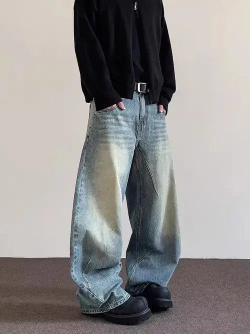 Jean washed skate hiphop flared jeans Size US 32 / EU 48 - 2 Thumbnail