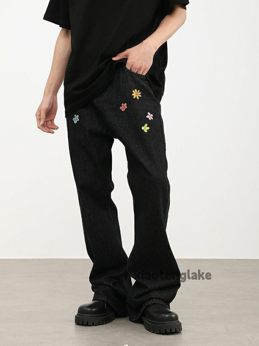 Designer × Jean × Vintage utility skate hiphop y2k pattern bootcut jeans Size US 32 / EU 48 - 1 Thumbnail
