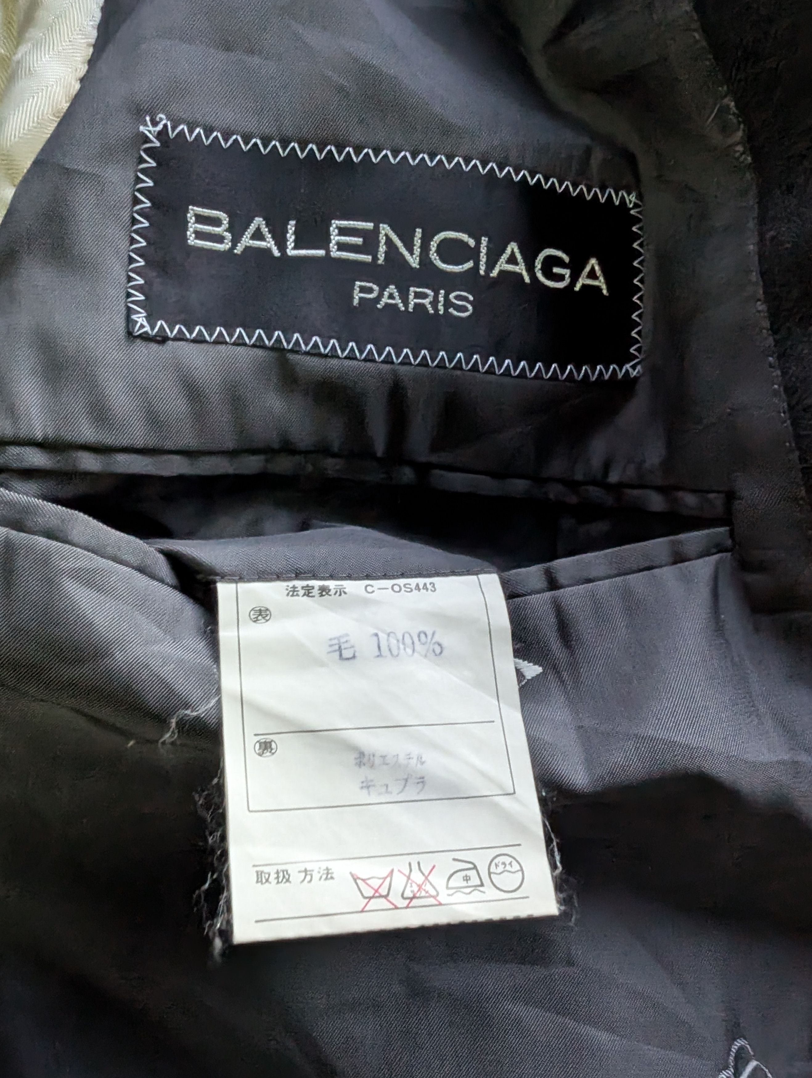 Balenciaga Vintage Balenciaga BB Button Men Hourglass Wool Blazer Size 34R - 12 Thumbnail