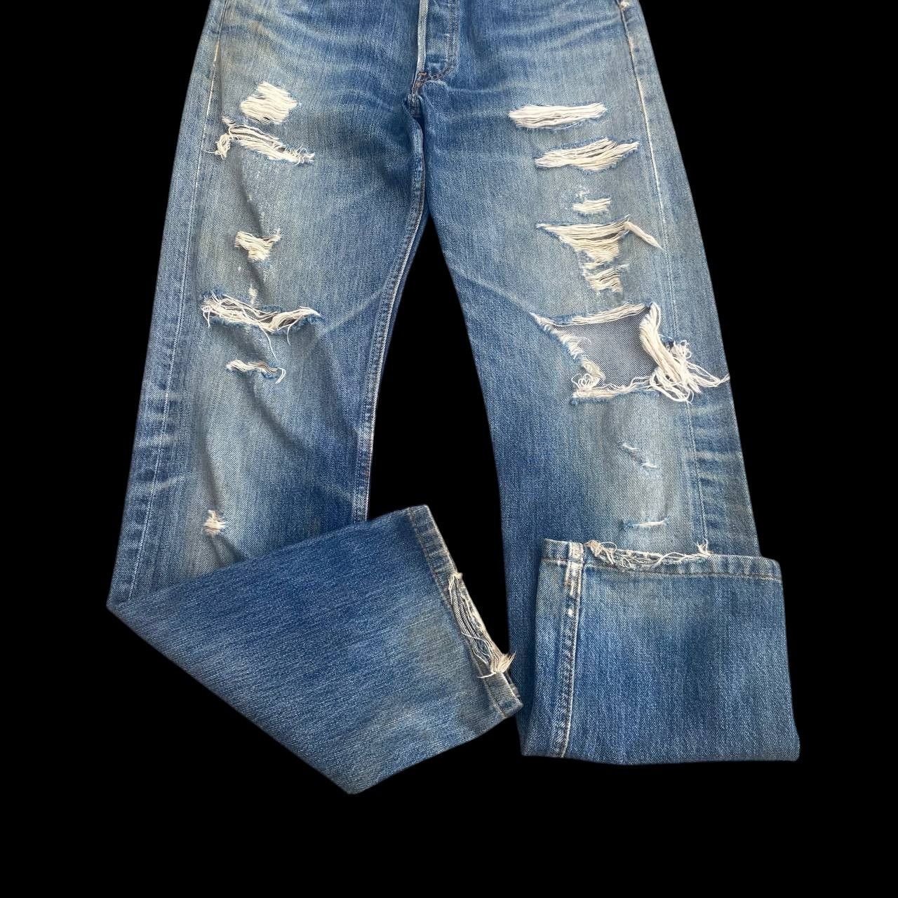 Levi's Vintage Clothing × Vintage KURT COBAIN VINTAGE LEVIS 501 DISTRESSED DIRTY JEAN BJ07-07 Size US 29 - 5 Thumbnail