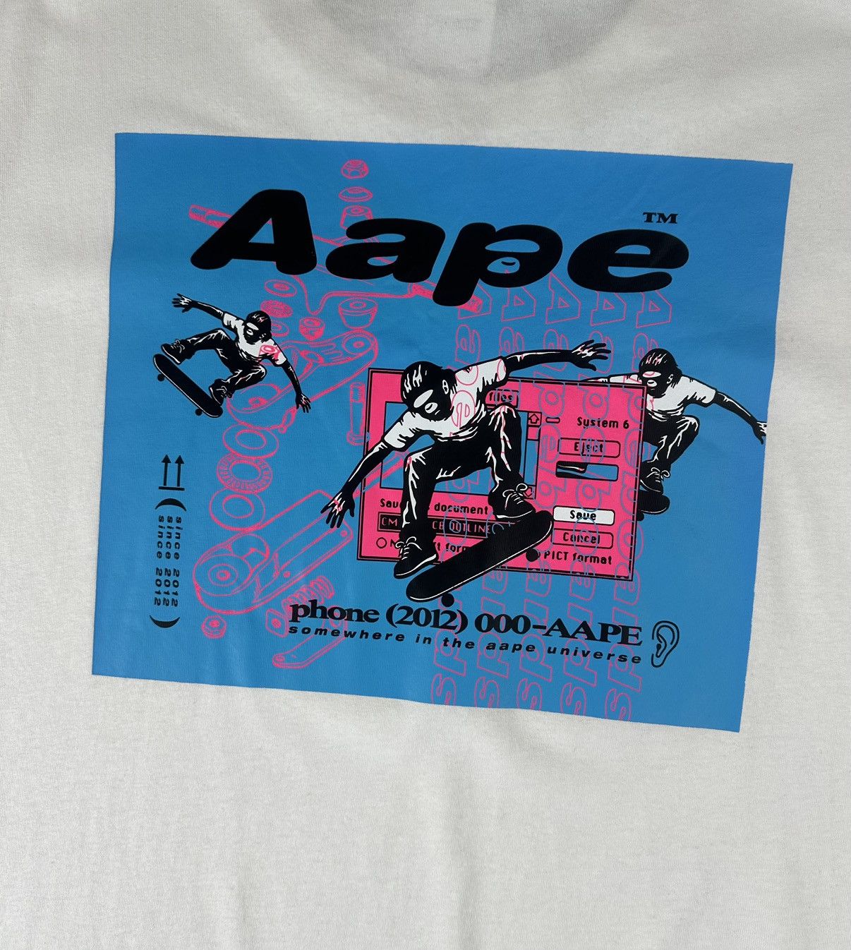 Aape BAPE A Bathing Ape Skate 2012 Vintage Y2K T-Shirt Size US XL / EU 56 / 4 - 4 Thumbnail