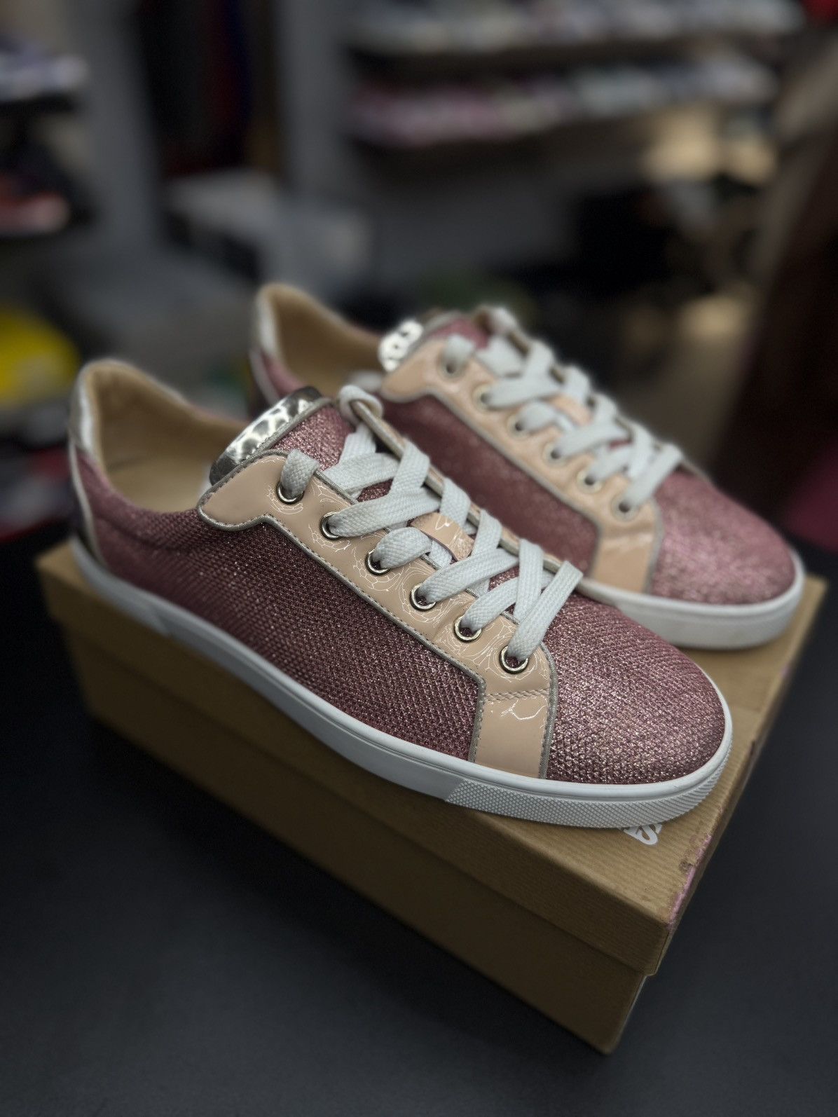 Christian Louboutin Christian Louboutin Pink Low Top Women’s Shoes 39EU/9US Size US 9 / IT 39 - 2 Thumbnail