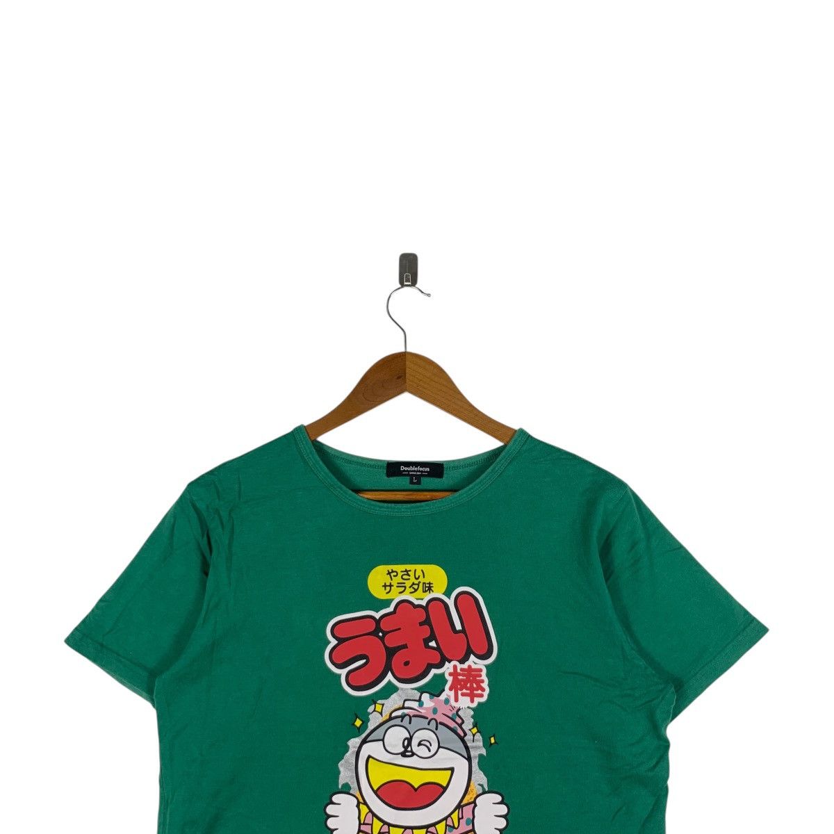 Vintage UMAIBO UMAEMON JAPAN Ads Promo Puffed Corn Snack Tee Shirt Size L / US 10 / IT 46 - 2 Thumbnail