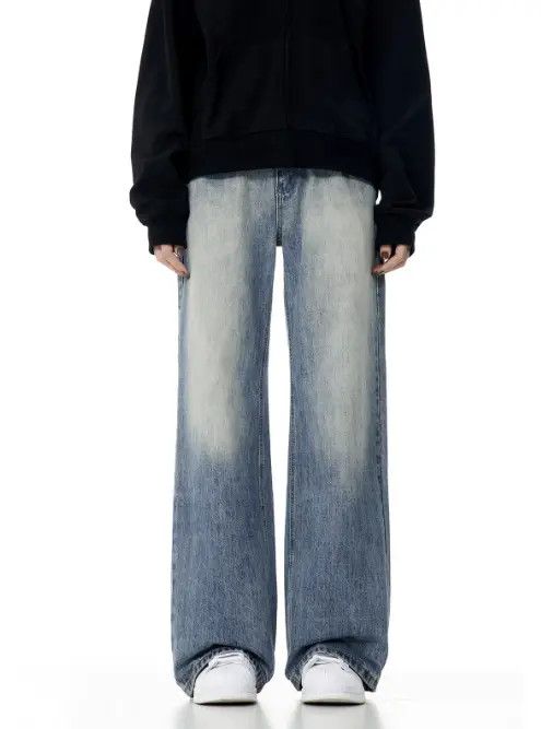 Japanese Brand Manami x Yura Vintage washed men's simple loose flared jeans Size US 32 / EU 48 - 1 Thumbnail