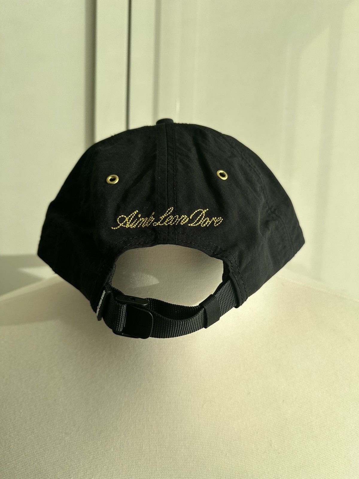 Aime Leon Dore Black Nylon Cap w/ Gold Grommets and Gold Logo Size ONE SIZE - 1 Thumbnail