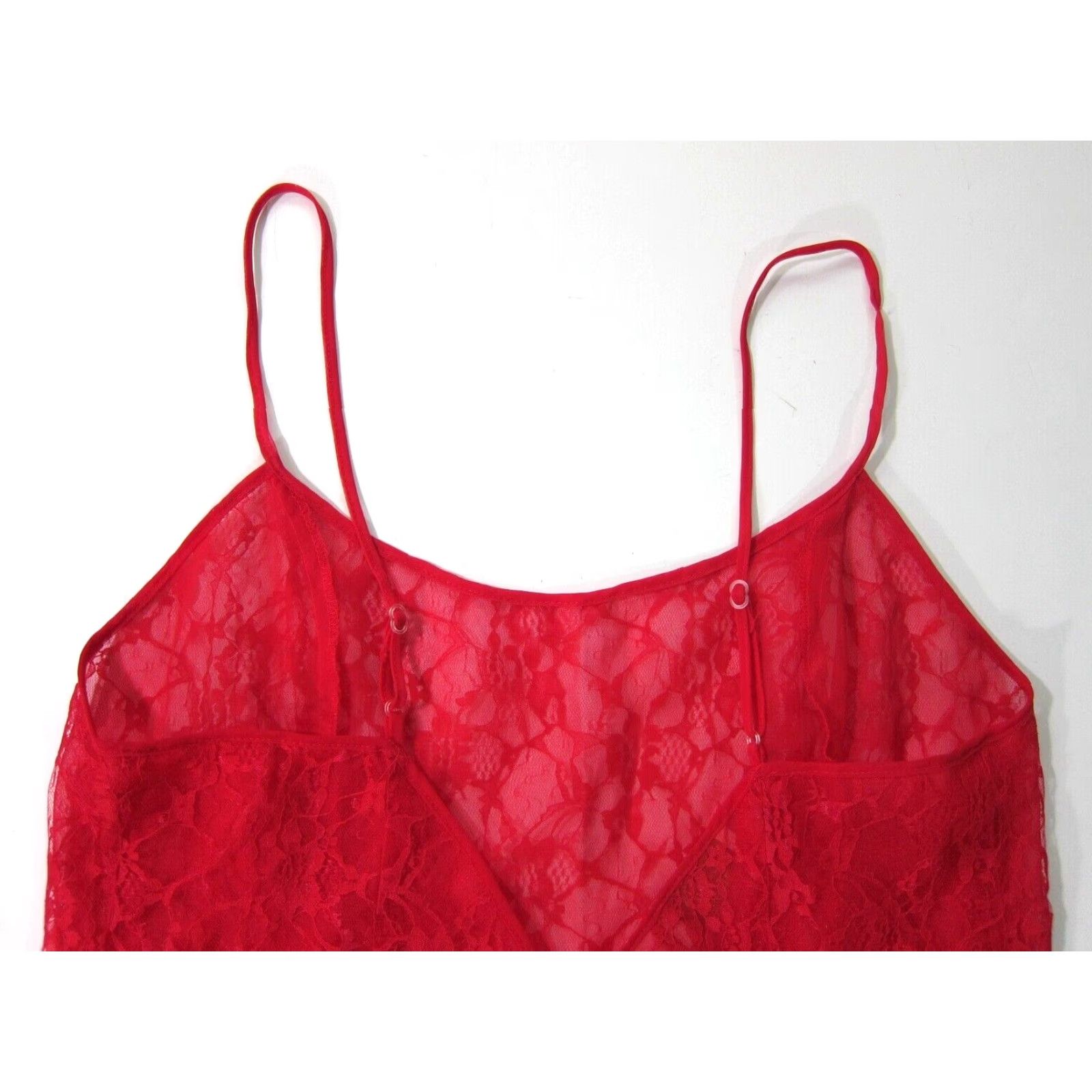 Victoria's Secret VINTAGE Victoria's Secret Red Lace Nightgown Cami Large Lingerie Spaghetti Strap Women Size ONE SIZE - 5 Thumbnail