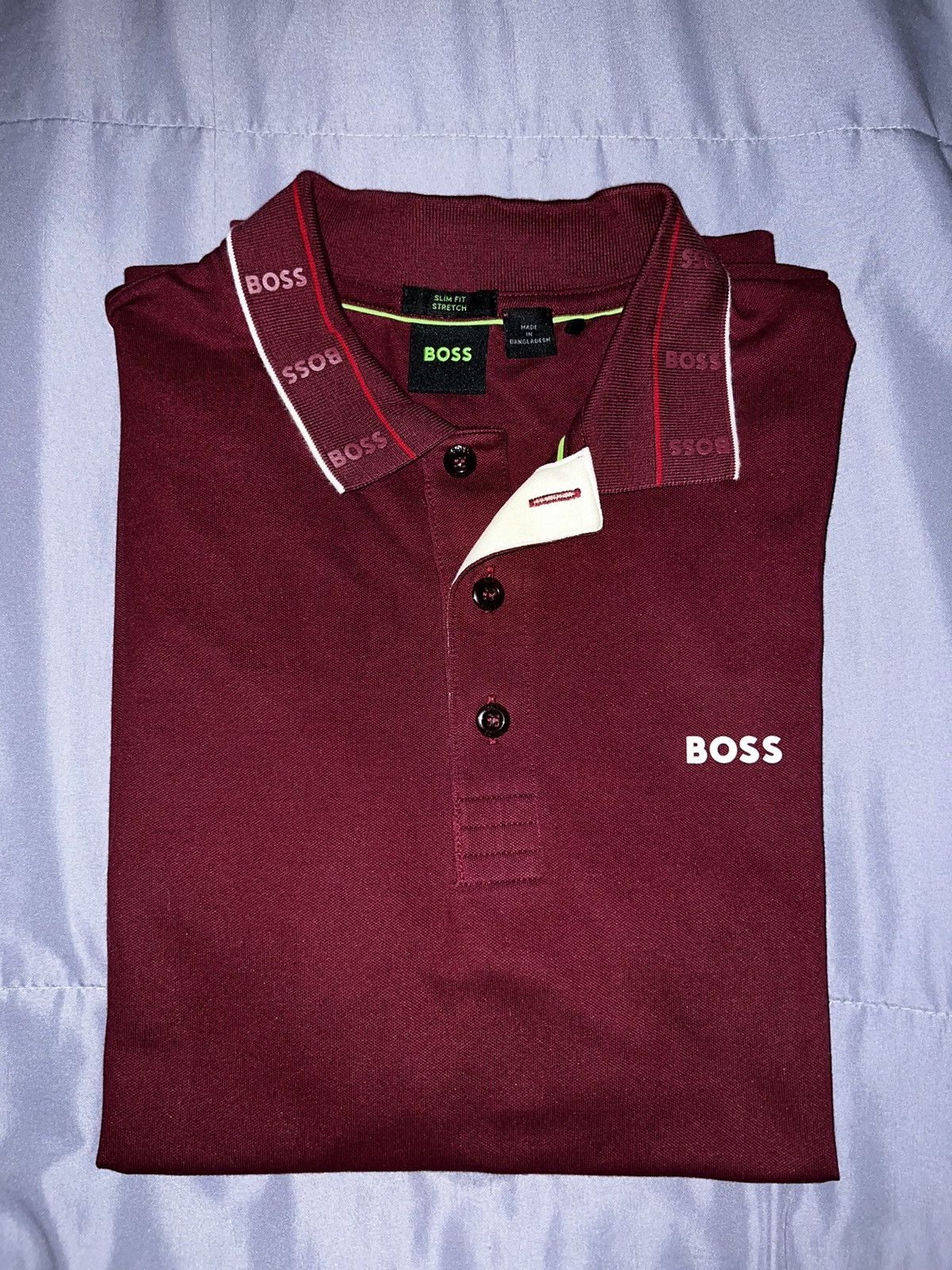 Hugo Boss Hugo Boss Burgundy Polo Shirt Size US M / EU 48-50 / 2 - 1 Thumbnail
