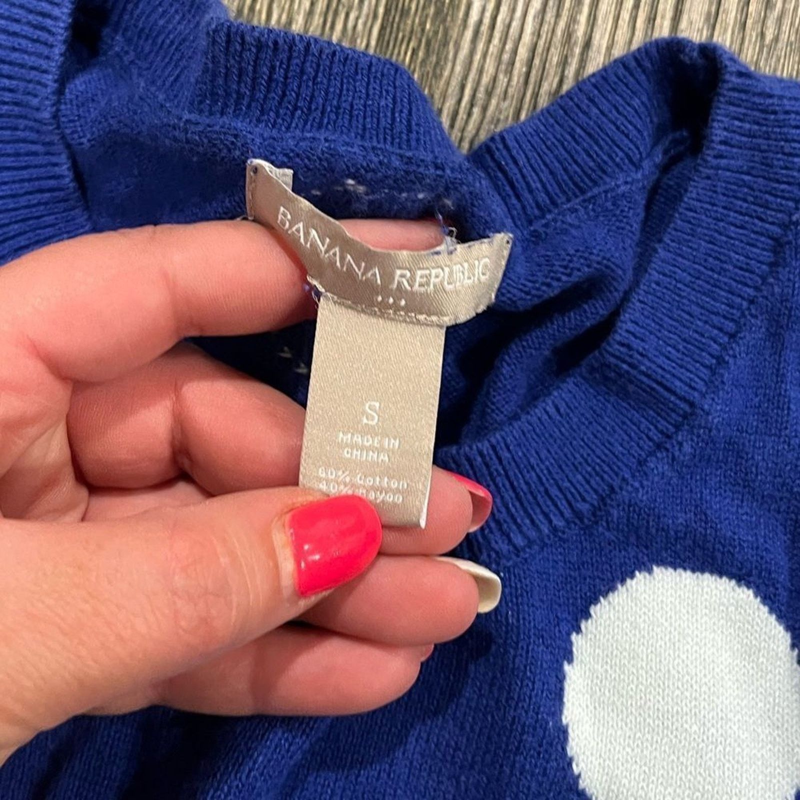 Vintage Banana Republic Factory Cotton Cobalt Sweater Size S Size S / US 4 / IT 40 - 2 Thumbnail