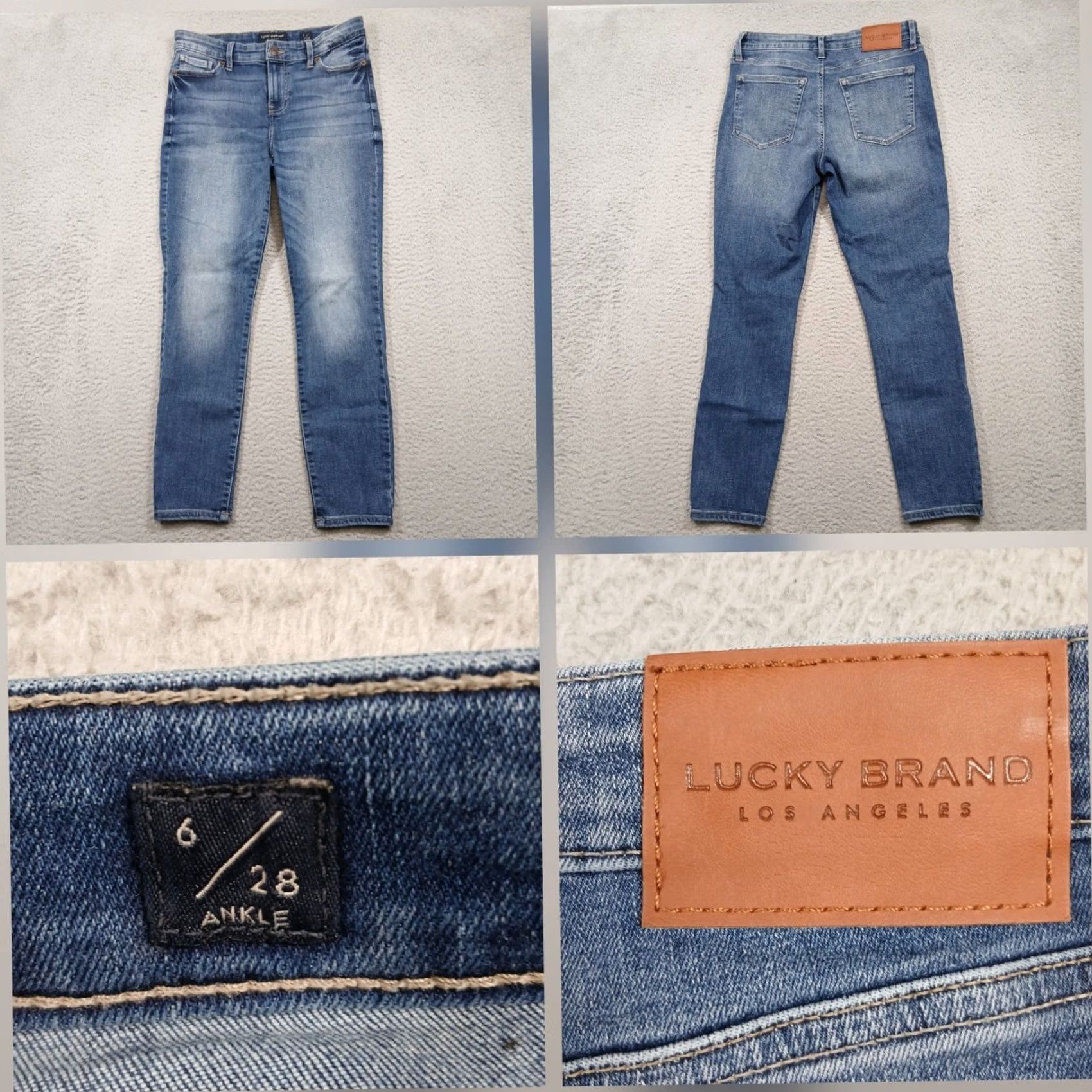 Lucky Brand Lucky Brand Ankle Skinny Womens Jeans 6/28 Blue Stretch Denim Size 28" / US 6 / IT 42 - 2 Thumbnail