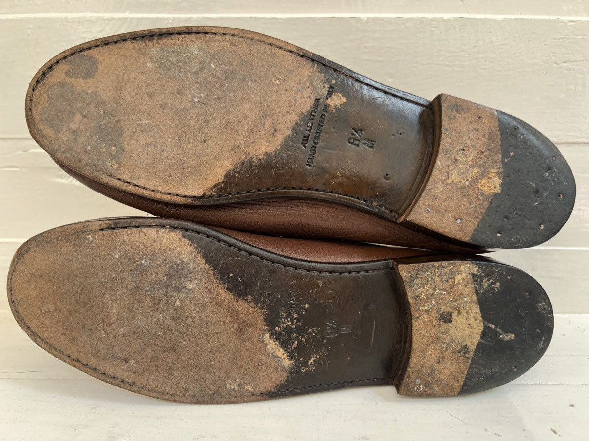 Zelli Zelli Genuine Ostrich Brown Leather Milano Penny Loafer Size US 8.5 / EU 41-42 - 16 Thumbnail