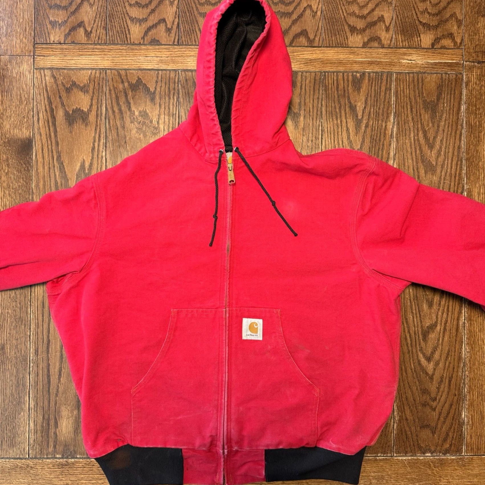 Carhartt VINTAGE Carhartt JR100 Thermal Lined Duck Canvas Jacket Red XL Men Bomber Jacket 90s Size US XL / EU 56 / 4 - 2 Thumbnail