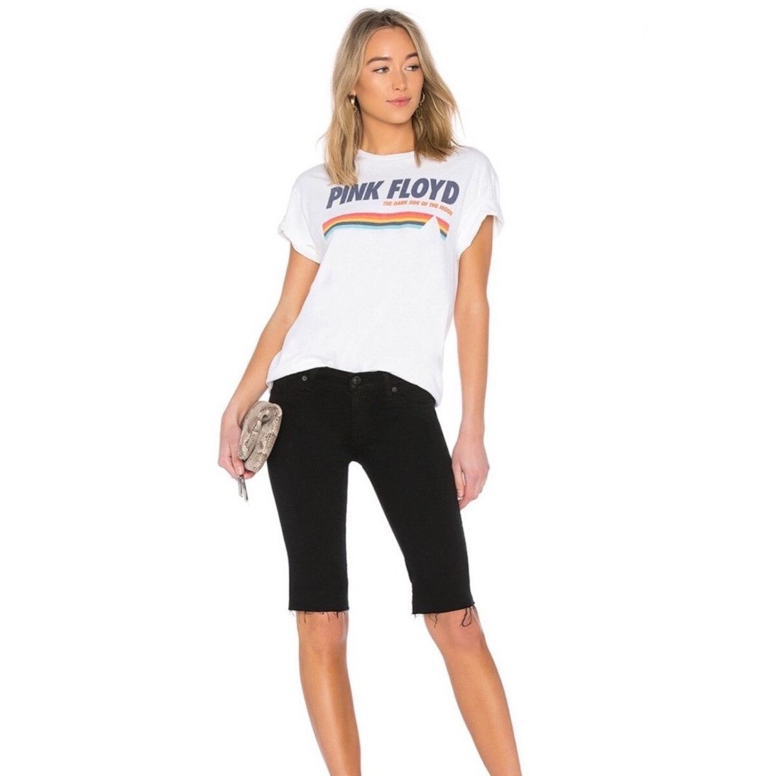 Hudson Hudson Black Amelia Knee-Length Raw Hem Shorts Size 28" / US 6 / IT 42 - 1 Thumbnail
