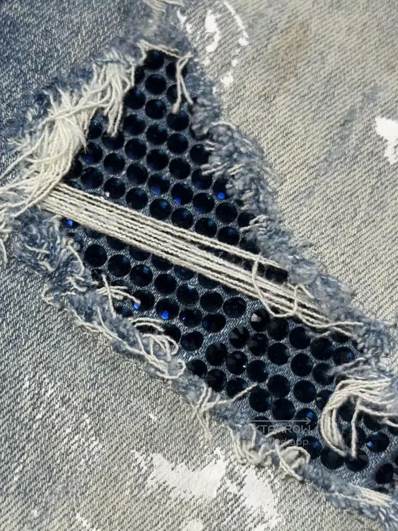 Amiri Amiri Gk Blue Diamond Size US 31 - 4 Thumbnail