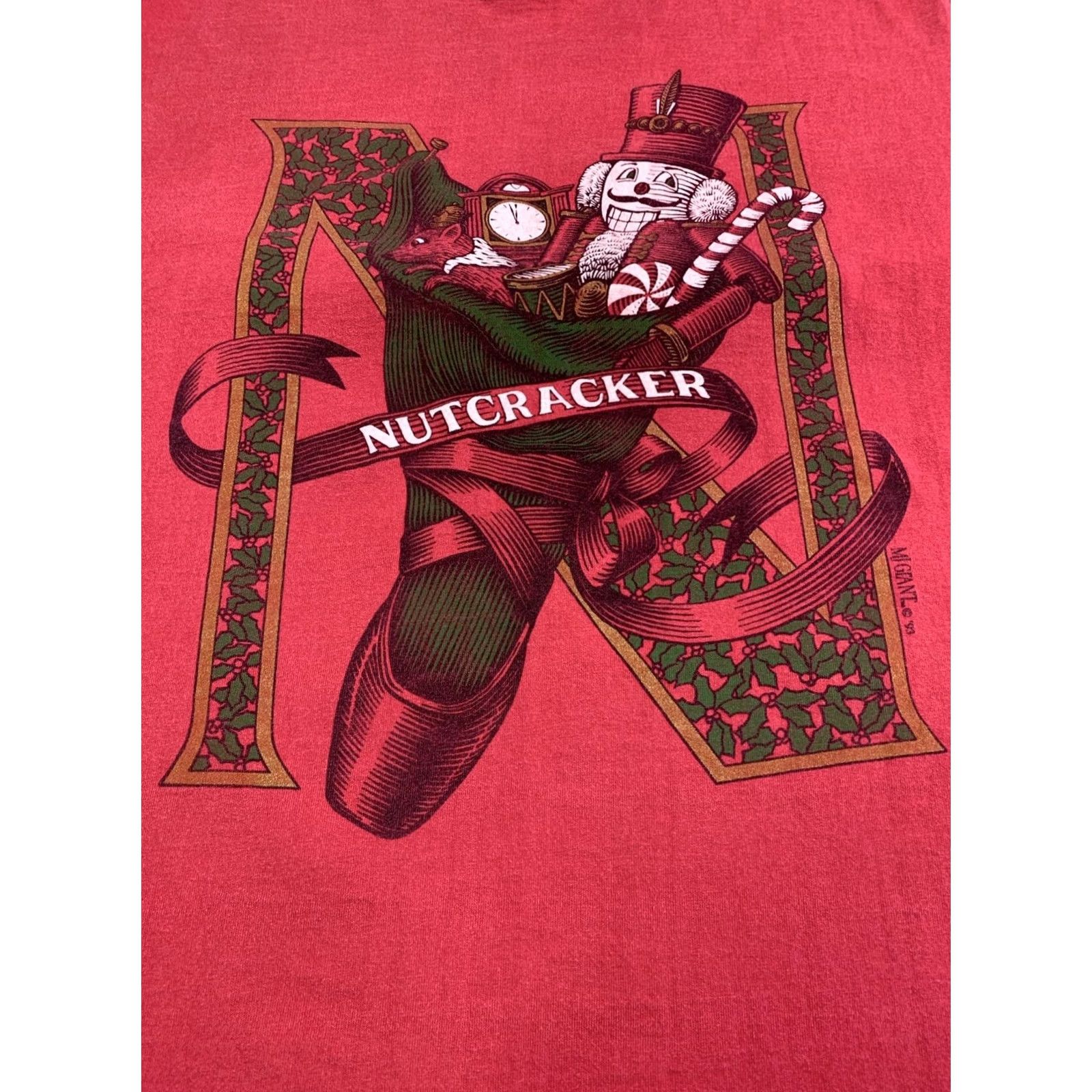 Vintage VINTAGE 1993 MJ Grant Nutcracker Nightshirt Red Womens Christmas Ballet Slipper Short Sleeve Round Neck Cotton L Size L / US 10 / IT 46 - 3 Thumbnail
