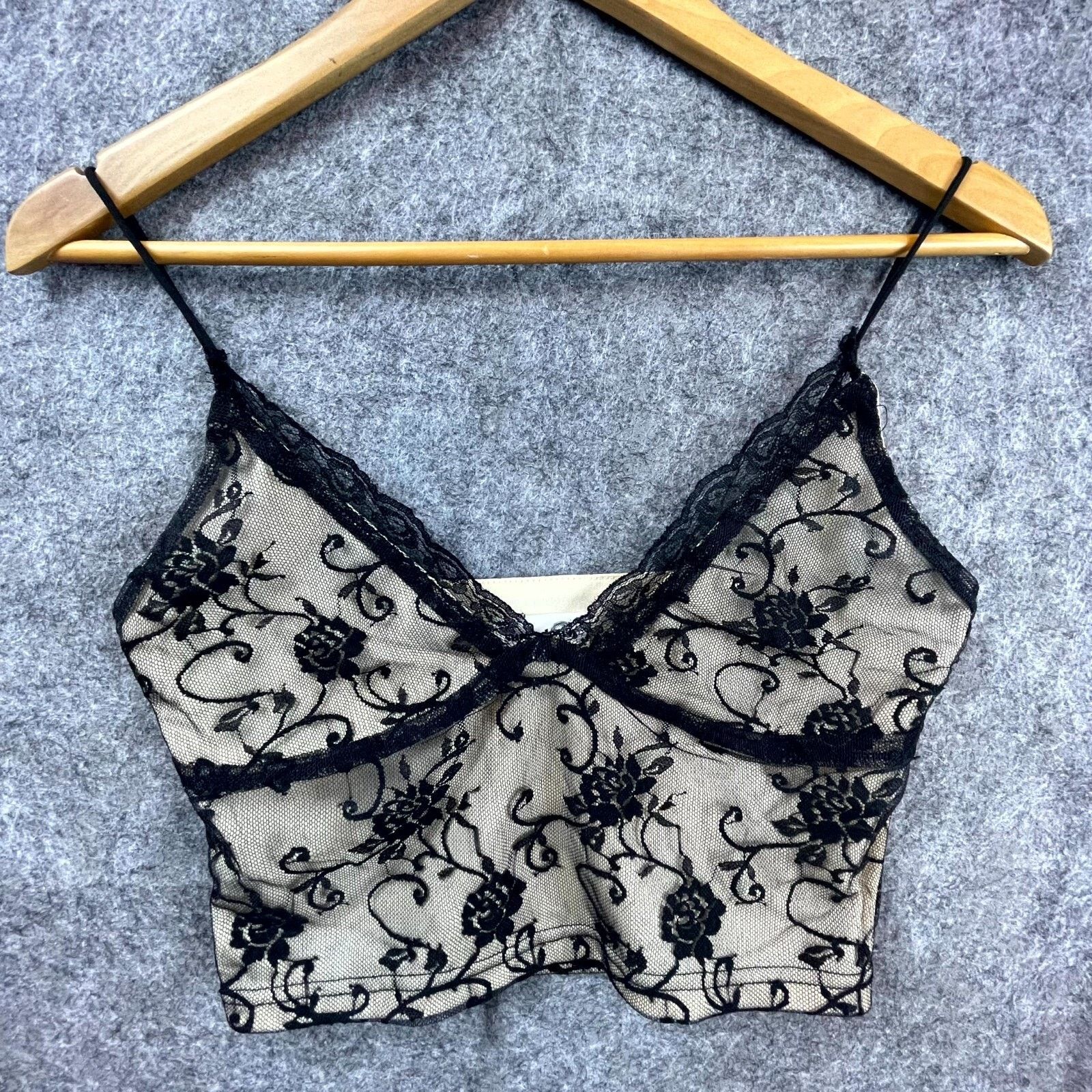 superdown Superdown Crop Top Women XS Black Lace Bralette Whimsigoth Size XS / US 0-2 / IT 36-38 - 1 Thumbnail