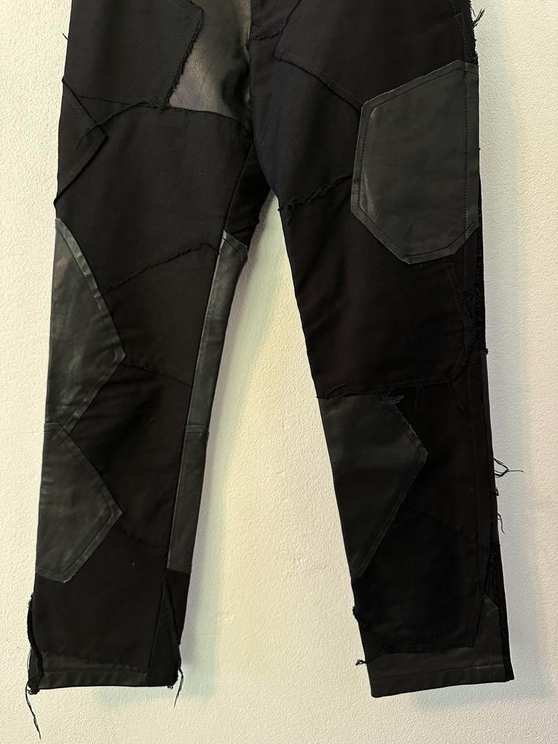 Yohji Yamamoto Yohji Yamamoto Leather Patch Work Pant Size US 29 - 4 Thumbnail