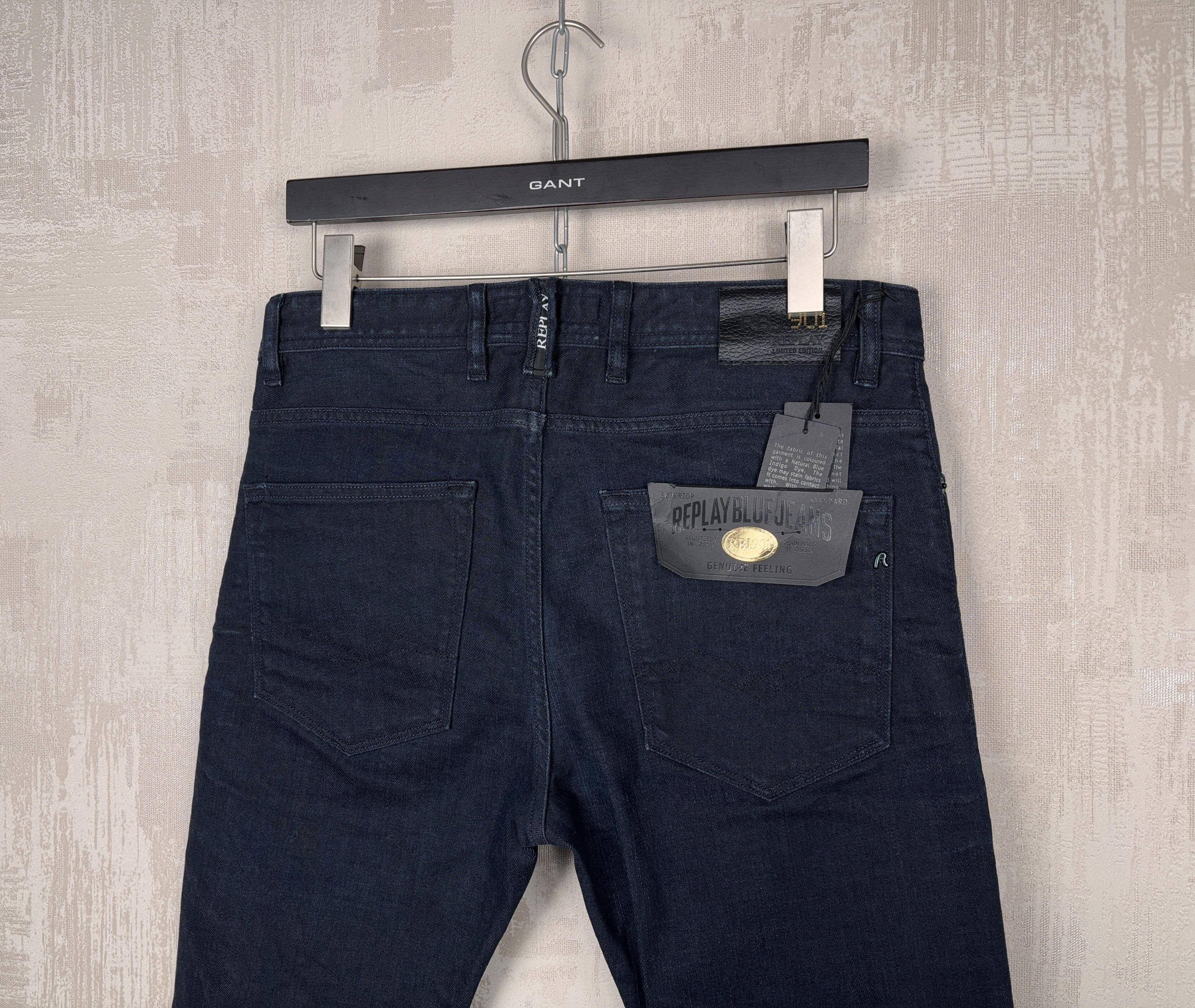 Replay Replay RBJ 901 Taper Jeans W 32 / L 34 Dark Blue RRP £ 125 Size US 32 / EU 48 - 1 Thumbnail