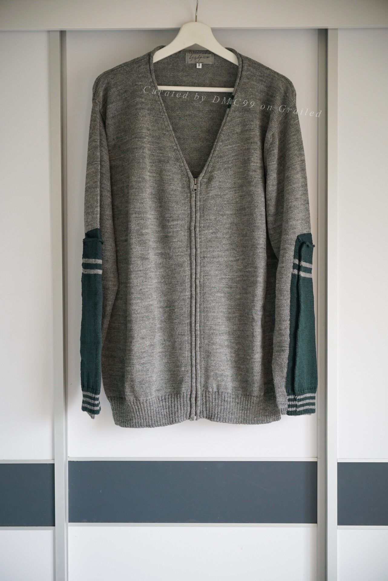 Yohji Yamamoto Yohji Yamamoto 06AW Green Zip Knit Sweater Size US L / EU 52-54 / 3 - 1 Thumbnail