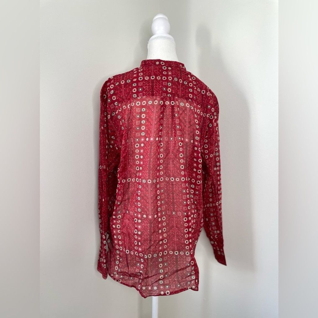 Isabel Marant Etoile NWT Isabel Marant Etoile Mexika Top in Red Button Down 36 Size S / US 4 / IT 40 - 10 Thumbnail