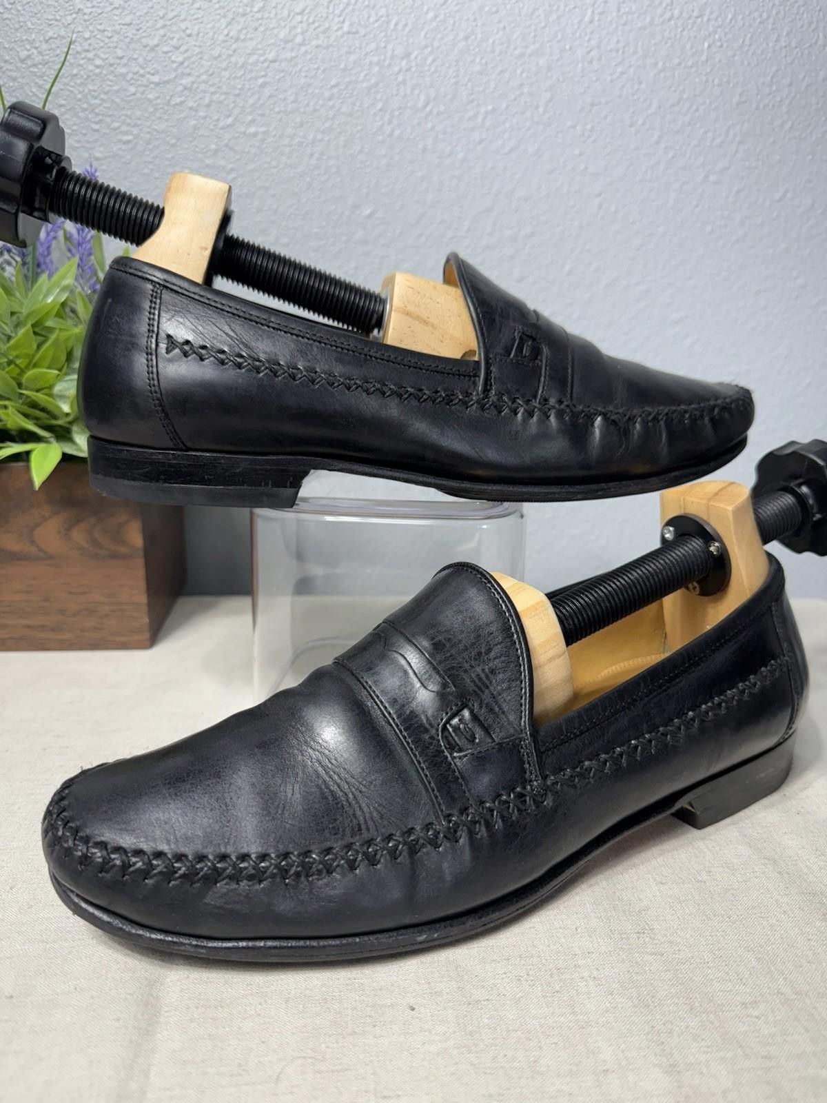 Johnston & Murphy Johnston & Murphy Men's Dress Shoes Black Leather Sz 9.5 M Size US 9.5 / EU 42-43 - 2 Thumbnail
