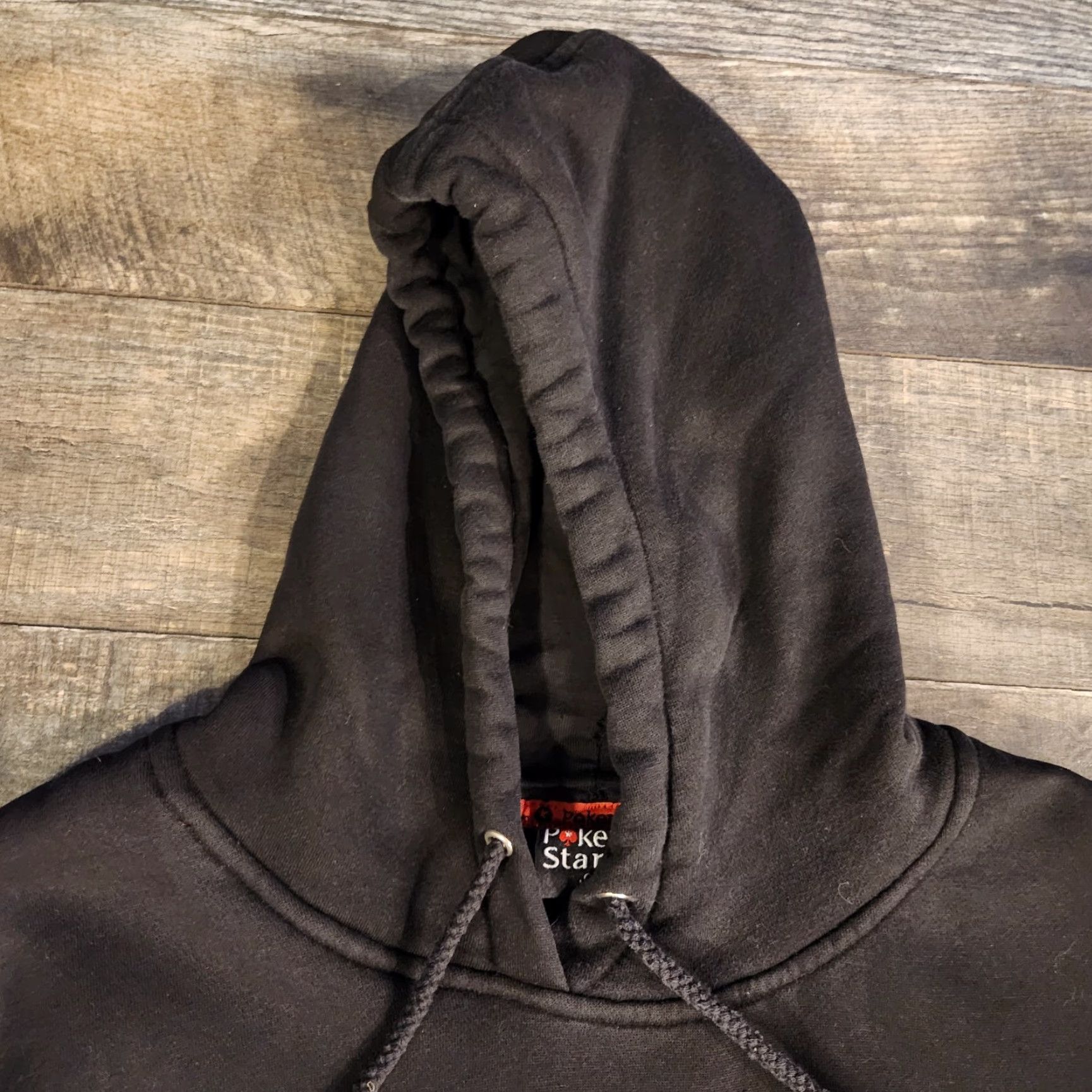 Logo 7 VINTAGE World Series Of Poker Hoodie Women's 2XL Black Spade Logo Long Sleeve Crew Neck Pouch Embroidered Fleece Casual Size XXL / US 16-18 / IT 52-54 - 3 Thumbnail