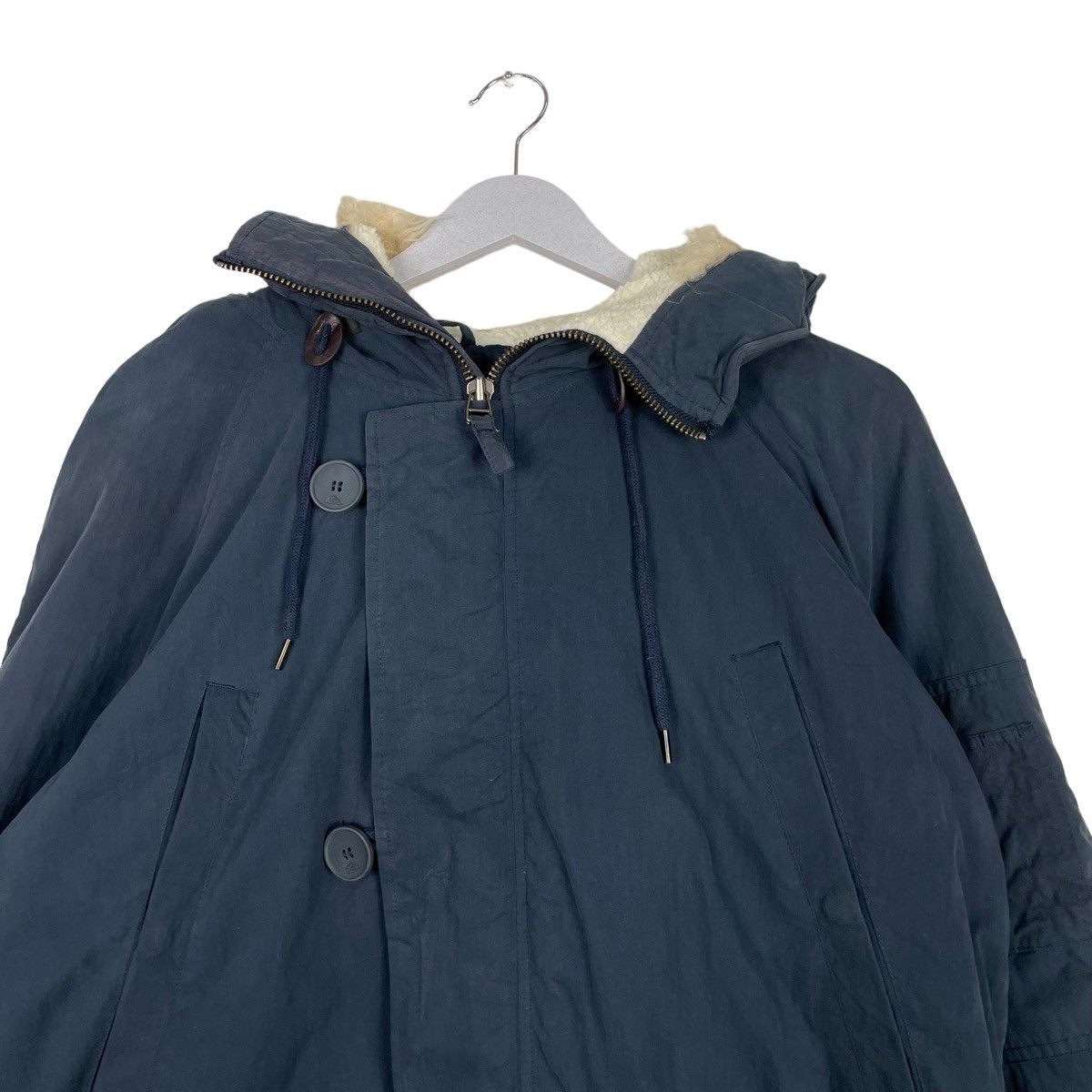 Quiksilver 💥QUIKSILVER NAVY BLUE HOODIE PARKA JACKET Size US L / EU 52-54 / 3 - 2 Thumbnail