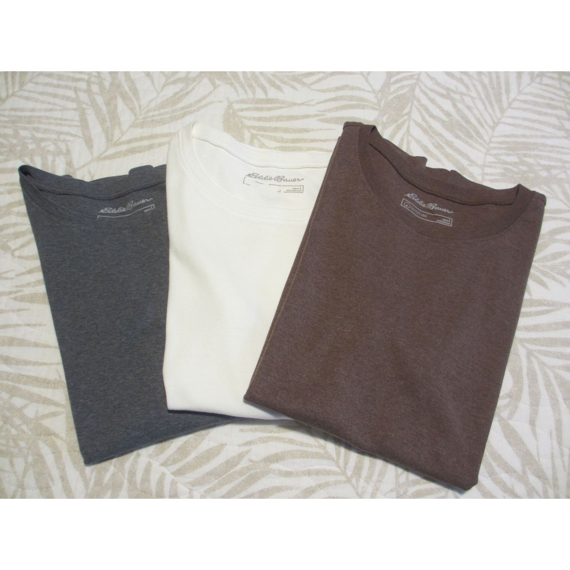 Eddie Bauer Eddie Bauer Womens Crewneck Cotton/Polyester T-Shirts 3-Pack Size L / US 10 / IT 46 - 1 Thumbnail