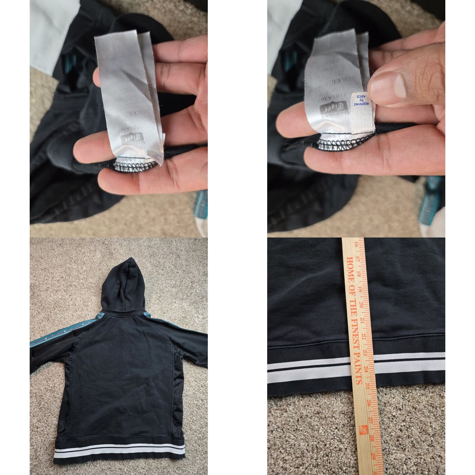 Onitsuka Tiger Onitsuka Tiger Hoodie Mens Small Black Pullover Long Sleeve Crew Neck Logo Pocket Knit Cotton Blend Regular Size US S / EU 44-46 / 1 - 8 Thumbnail