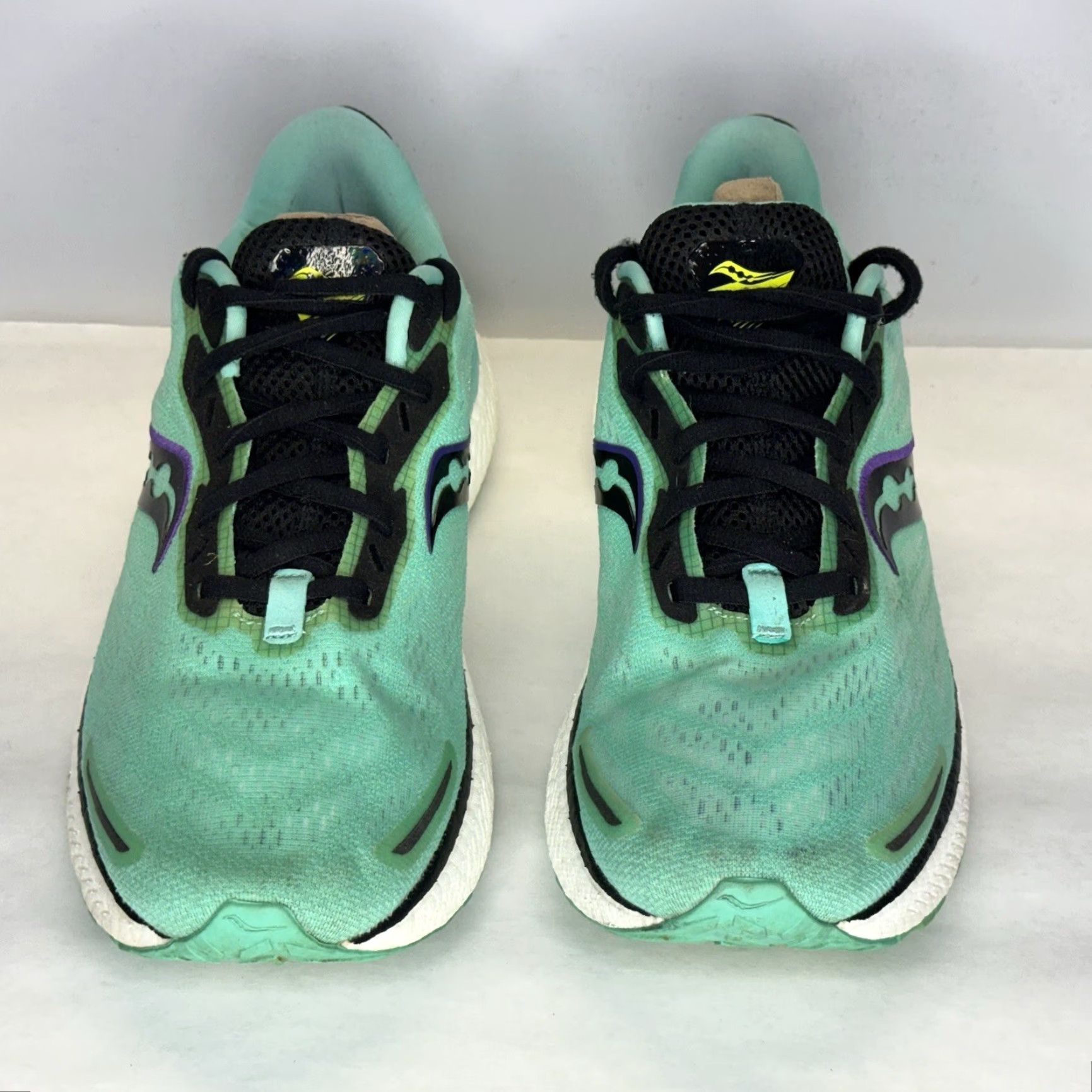 Saucony Saucony Triumph 19 Womens Running Walking Athletic Sneakers Size 10.5 Teal Blue Green with Black Trim Sneaker Shoes Size US 9 / IT 39 - 4 Thumbnail