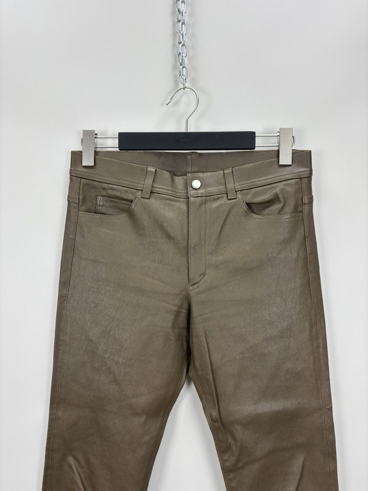 Helmut Lang Womens leather pants Helmut Lang Size 8 Color Brown Size 26" / US 2 / IT 38 - 3 Thumbnail