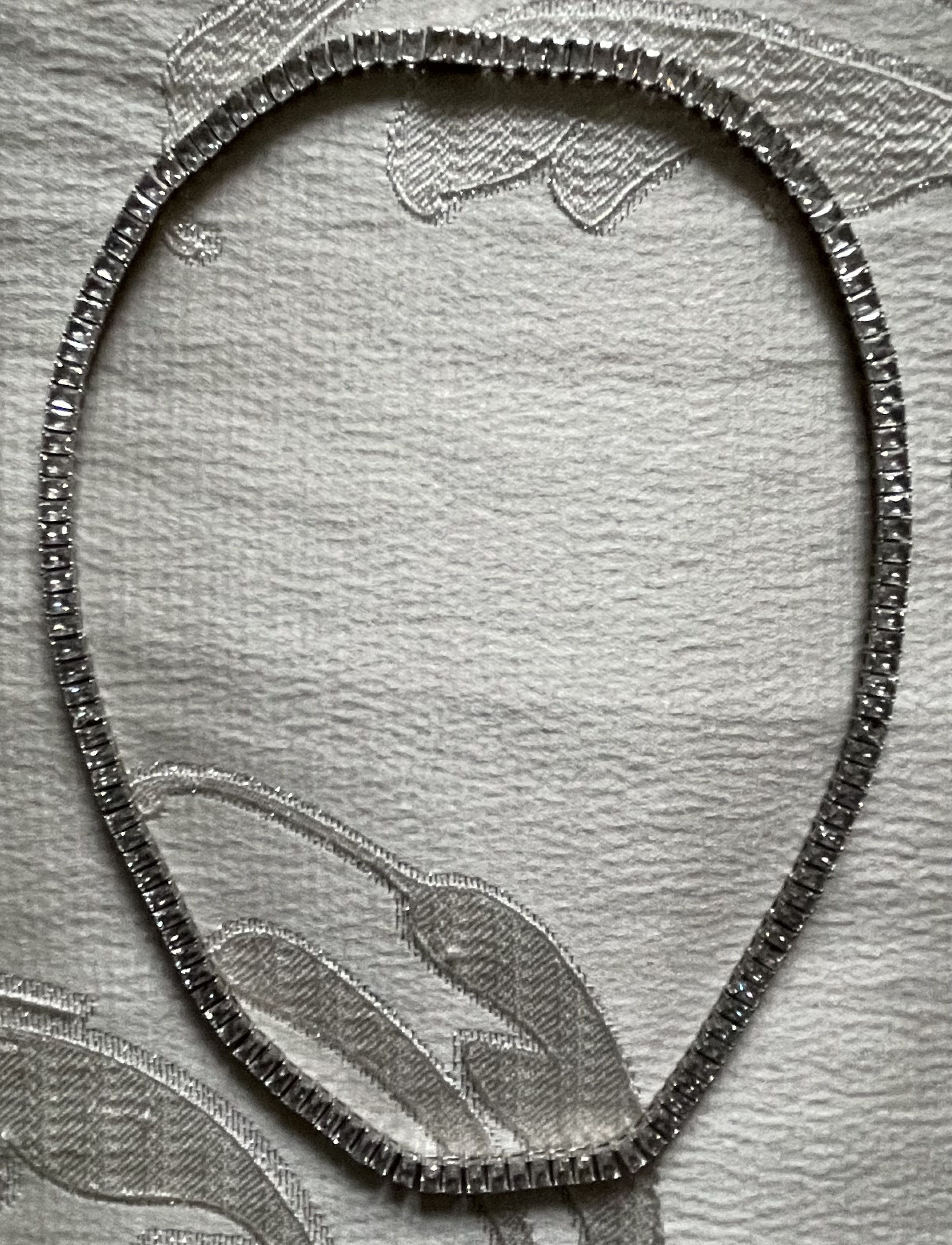Jewelry HATTON LABS - 20" WHITE EMERALD CUT TENNIS CHAIN Size ONE SIZE - 4 Thumbnail