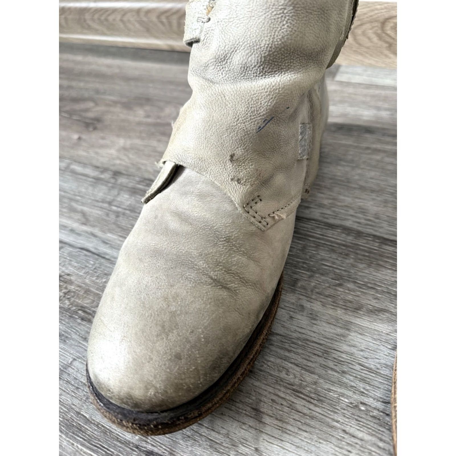 A.S.98 VINTAGE A.S.98 Airsteps Boots Western Leather Straps 90s Woomens Beige Womens 7 Boot Size US 7 / IT 37 - 4 Thumbnail