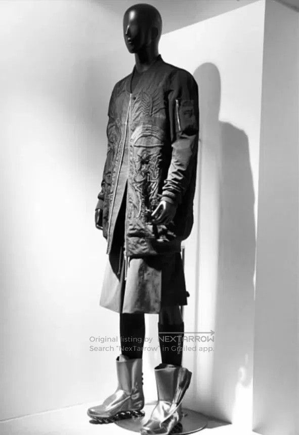 Rick Owens Rick Owens 15ss Rare Ghost Face Flight Jacket Size US M / EU 48-50 / 2 - 8 Thumbnail