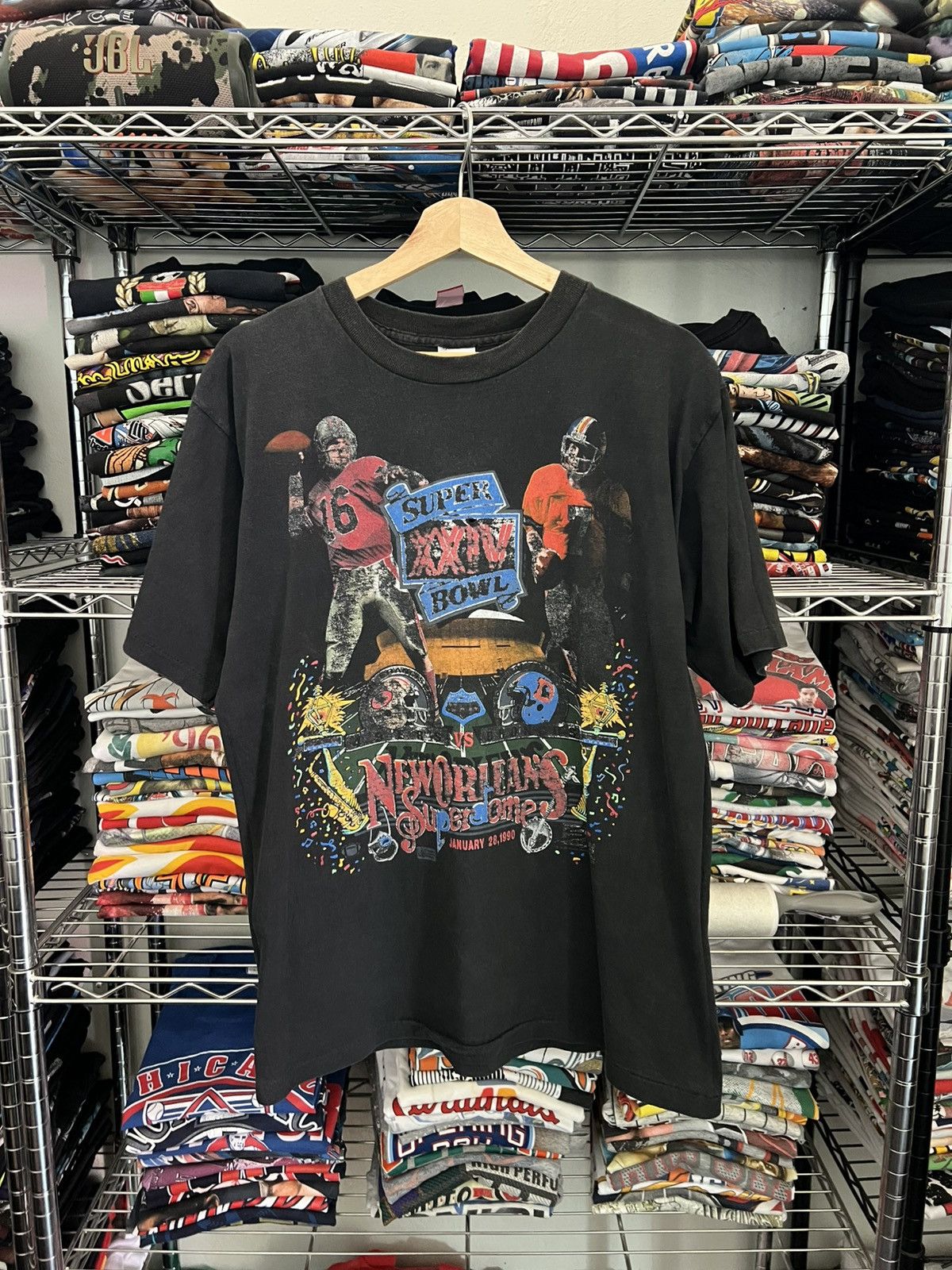 Salem Sportswear 1990 NFL Super Bowl XXIV 49ers vs Broncos New Orleans Tee Size US L / EU 52-54 / 3 - 1 Thumbnail