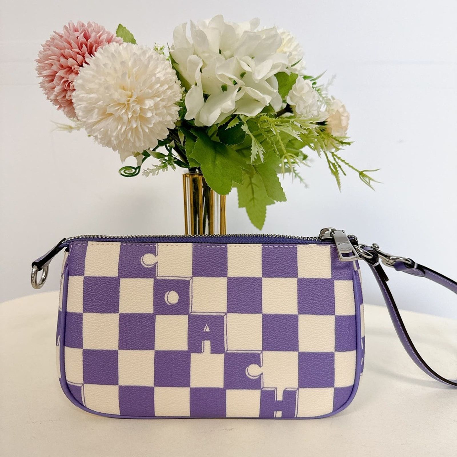 Coach Coach CR394 Nolita 19 With Checkerboard Print Light Violet Size ONE SIZE - 3 Thumbnail