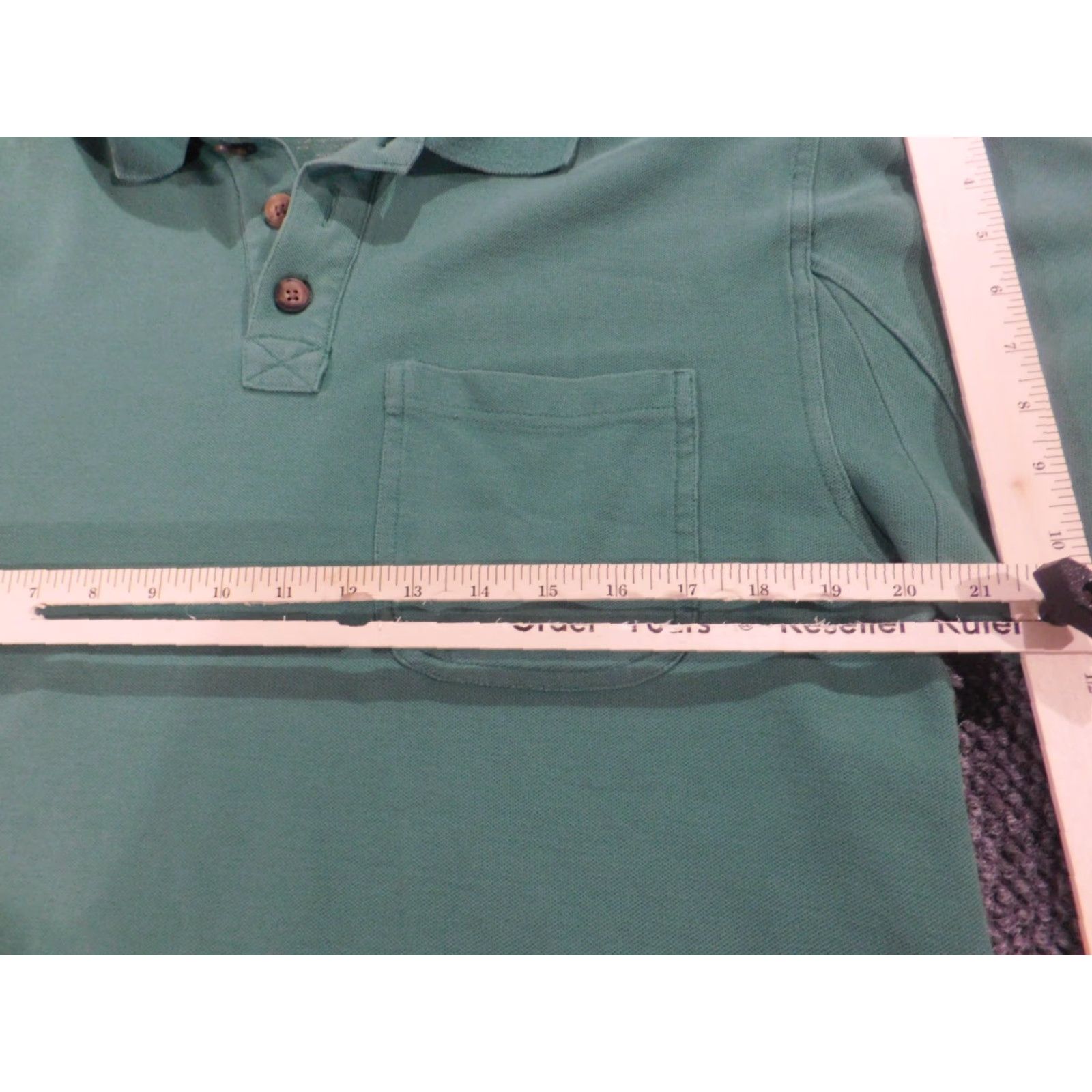 Duluth Trading Company Duluth Polo Shirt Mens Small Green Classic Knit Polyester Short Sleeve Collared Logo All Seasons Golf Size US S / EU 44-46 / 1 - 6 Thumbnail