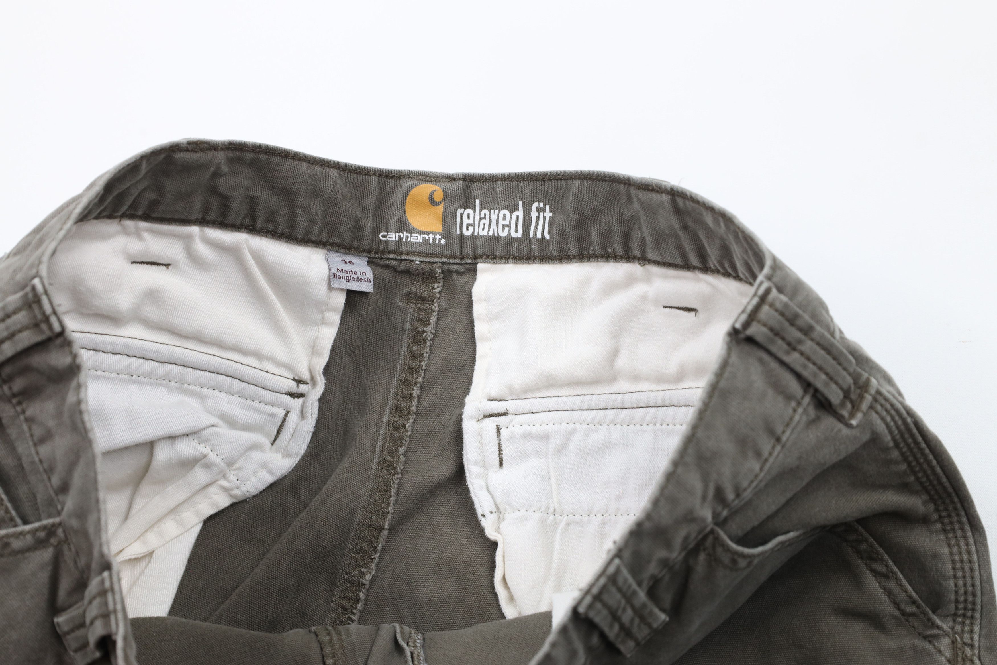 Carhartt × Vintage Vintage Carhartt Out Relaxed Fit Canvas Cargo Shorts Green Size US 36 / EU 52 - 6 Thumbnail
