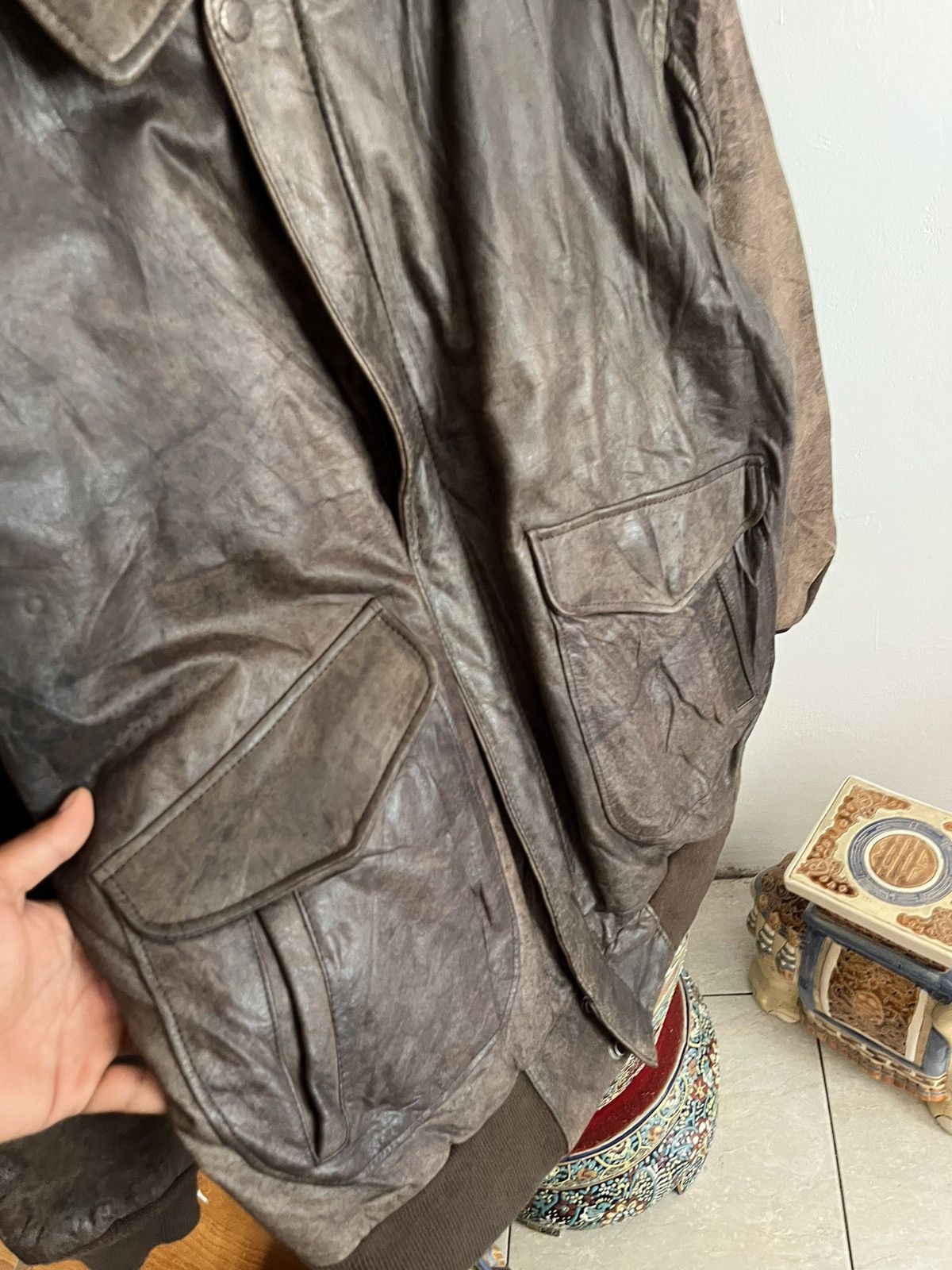 Hunt Club Vintage Hunt Club Boomber Leather Jacket Size US S / EU 44-46 / 1 - 4 Thumbnail