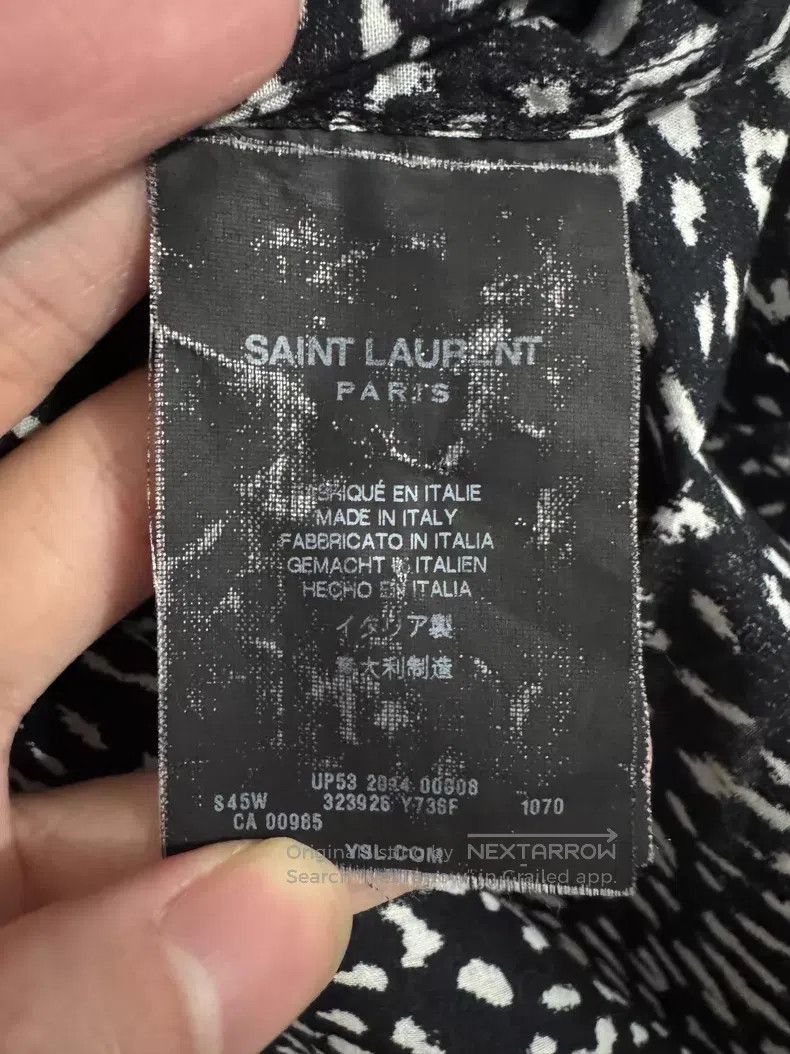 Saint Laurent Paris Saint Laurent Paris Cotton black and white cat-eye button Size XS / US 0-2 / IT 36-38 - 8 Thumbnail