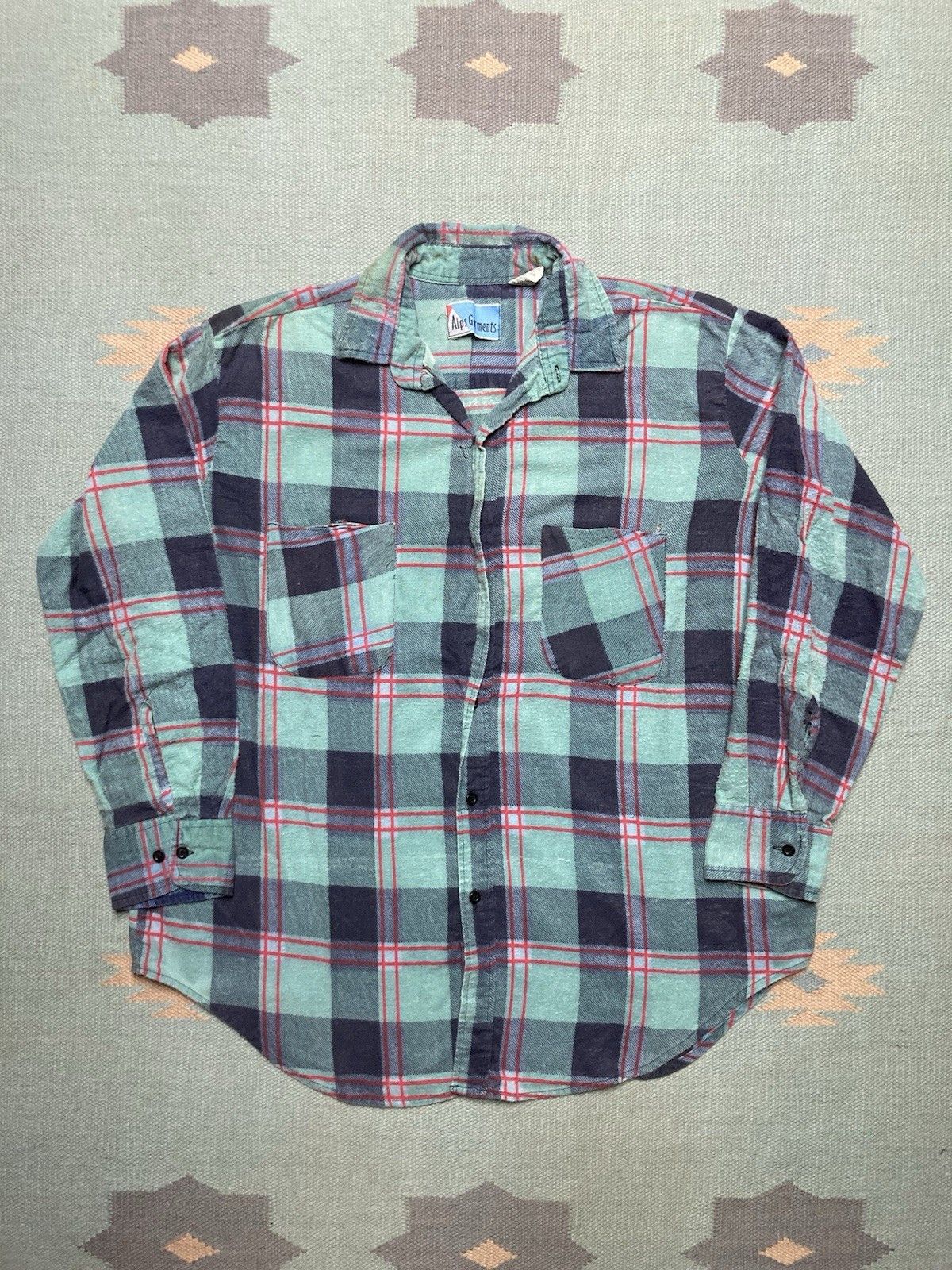 Vintage 80s flannel shirt brushed cotton blue plaid soft men’s XXL Size US XXL / EU 58 / 5 - 1 Thumbnail