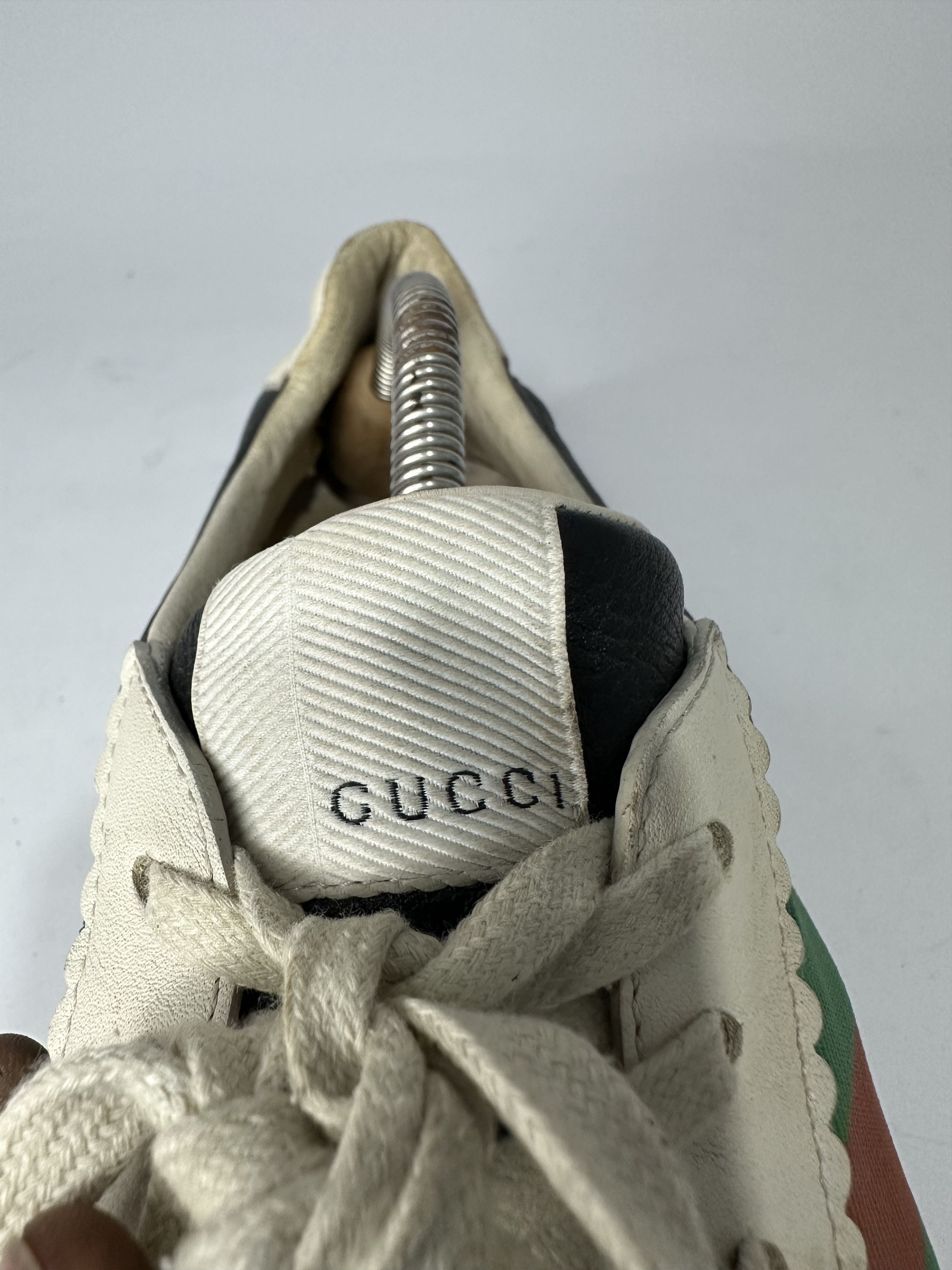Gucci Gucci G74 Web Leather And Suede Tricolor Sneakers. Size US 10.5 / EU 43-44 - 11 Thumbnail