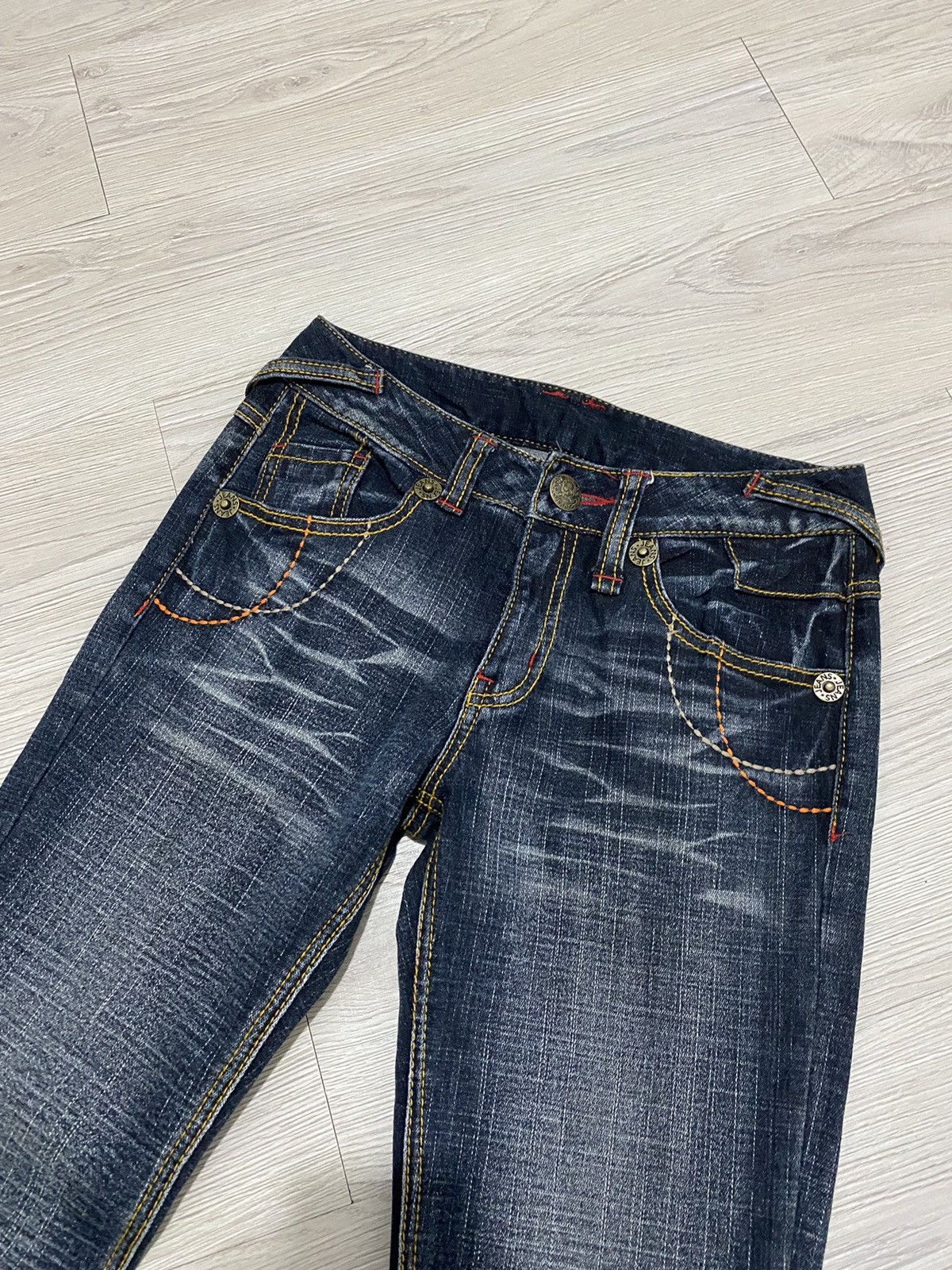 Japanese Brand 2000s Skull punk flare jeans ifsixwasnine Lgb Style Size US 28 / EU 44 - 4 Thumbnail