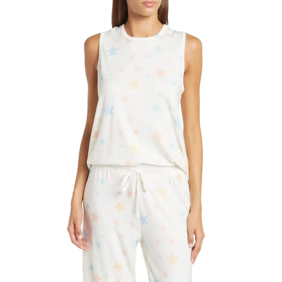 Other PJ Salvage Ivory Star Print Sleeveless Tank Top Size S / US 4 / IT 40 - 2 Thumbnail